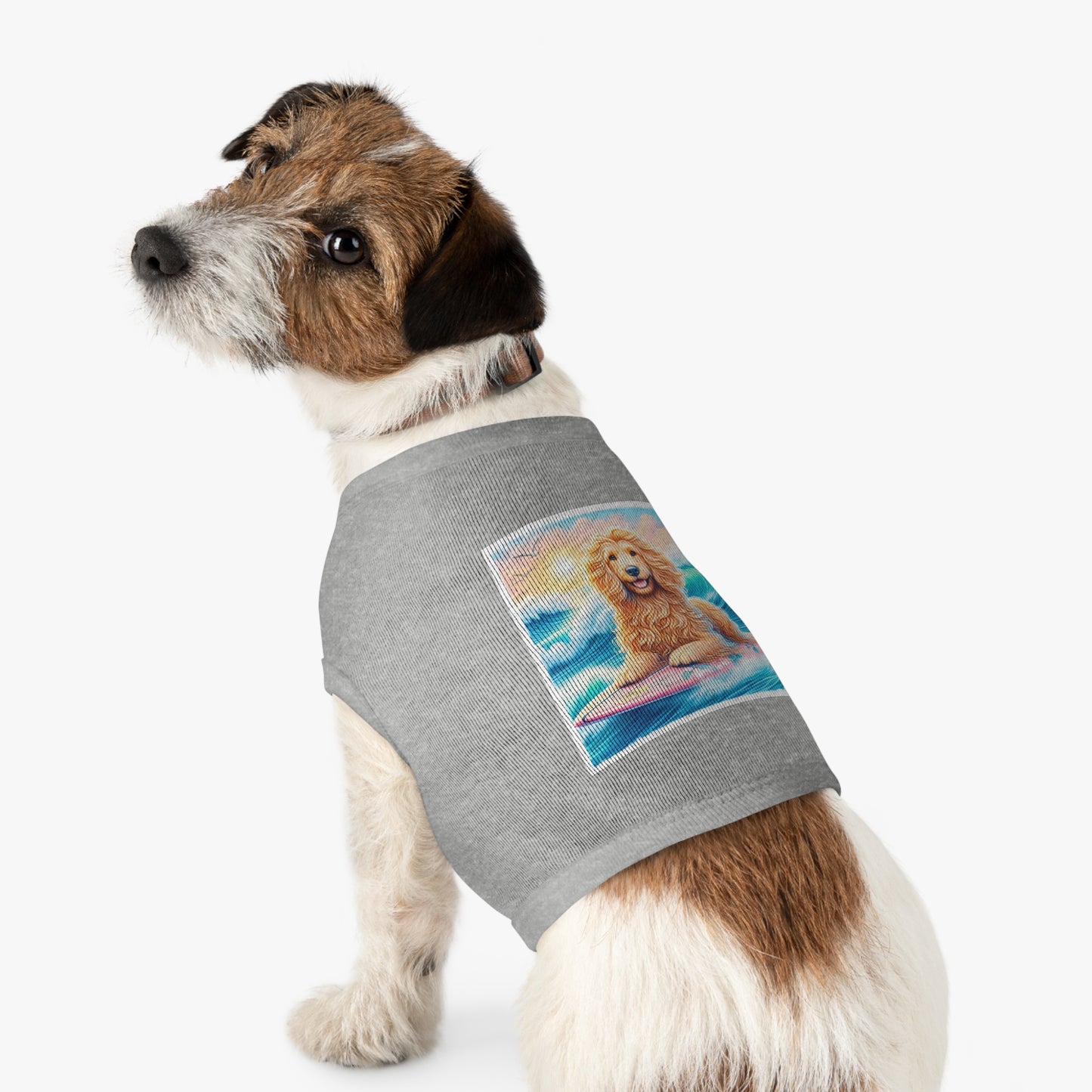 Pet Tank Golden Doodle pretty doggie t shirt Pets Printify