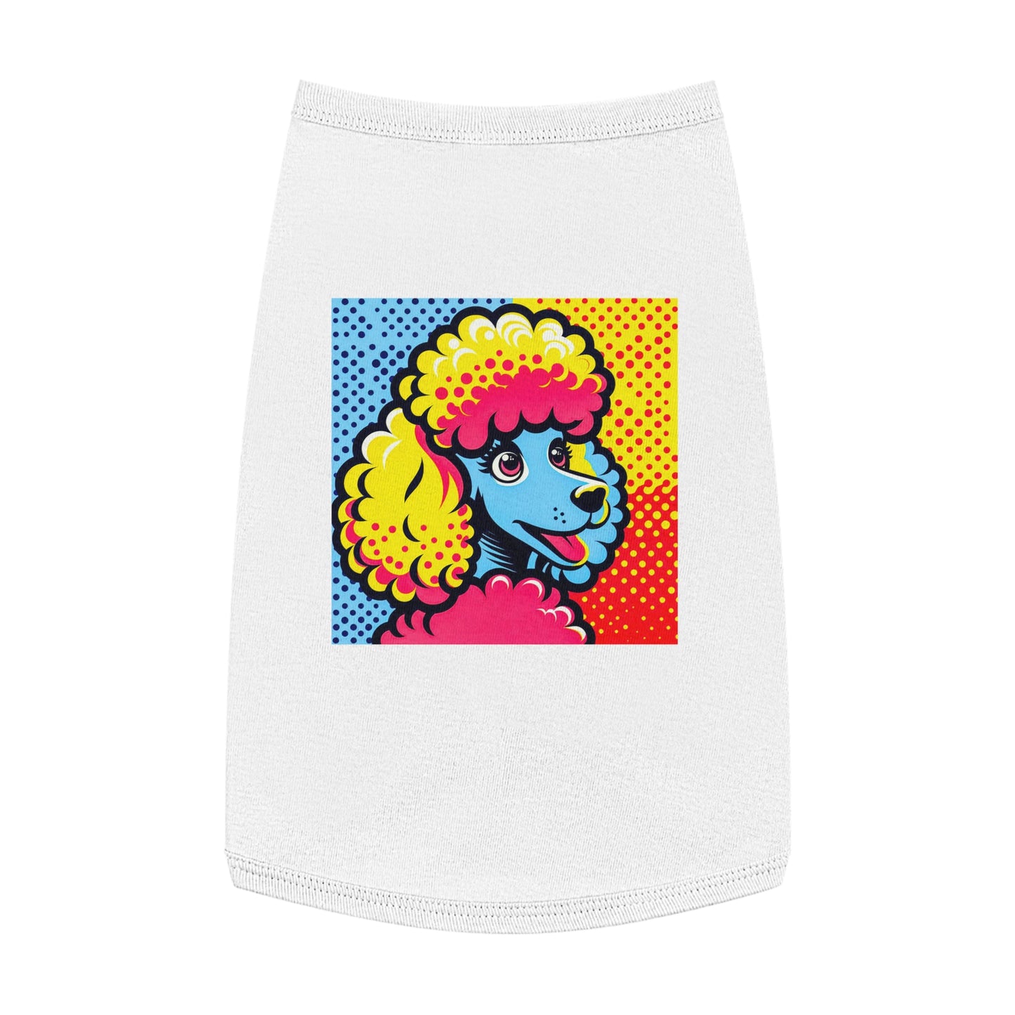 Pet Tank Top Poodle pretty colors Pets Printify L White