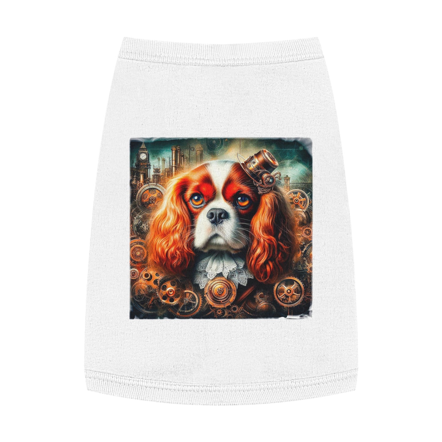 Pet Tank Top Cavalier King Charles Spaniel Steam Punk T Shirt Pets Printify
