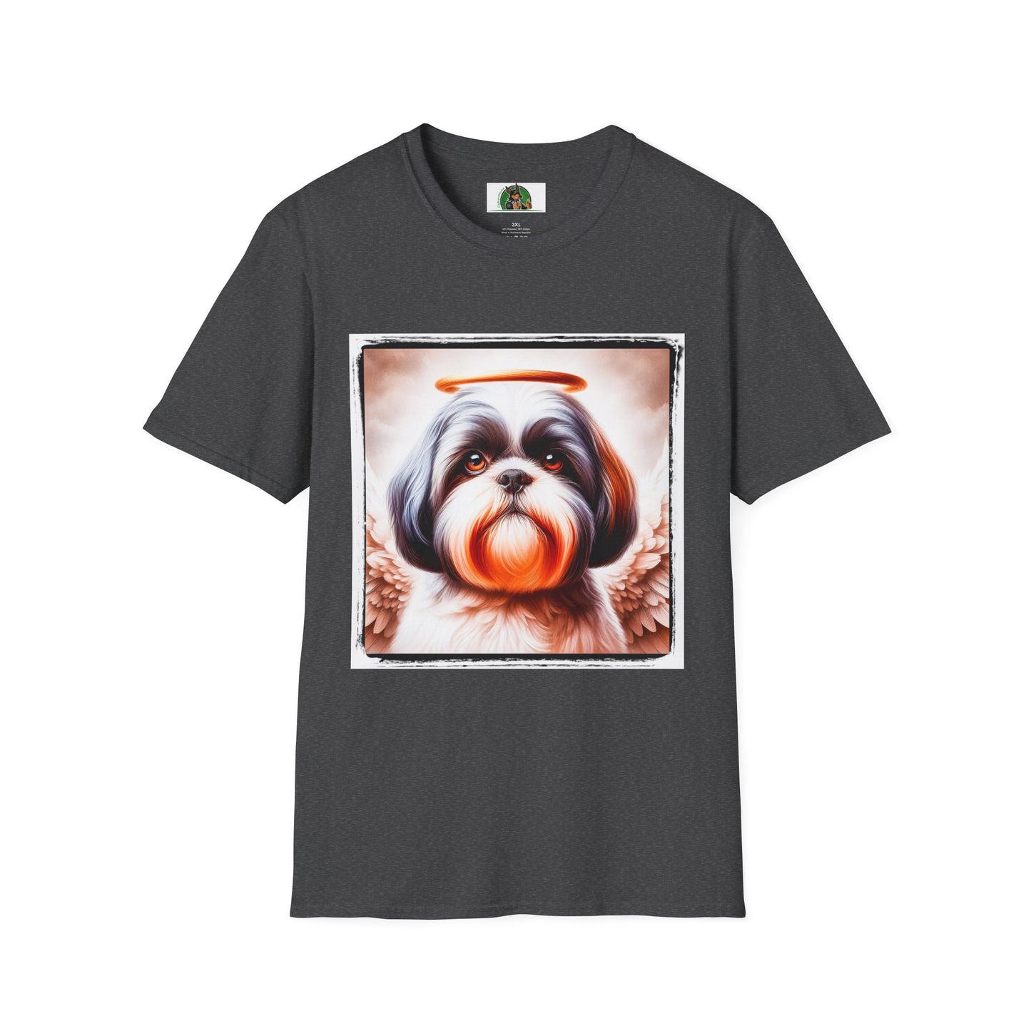 Shih Tzu angel shirt T-Shirt Printify XS Dark Heather