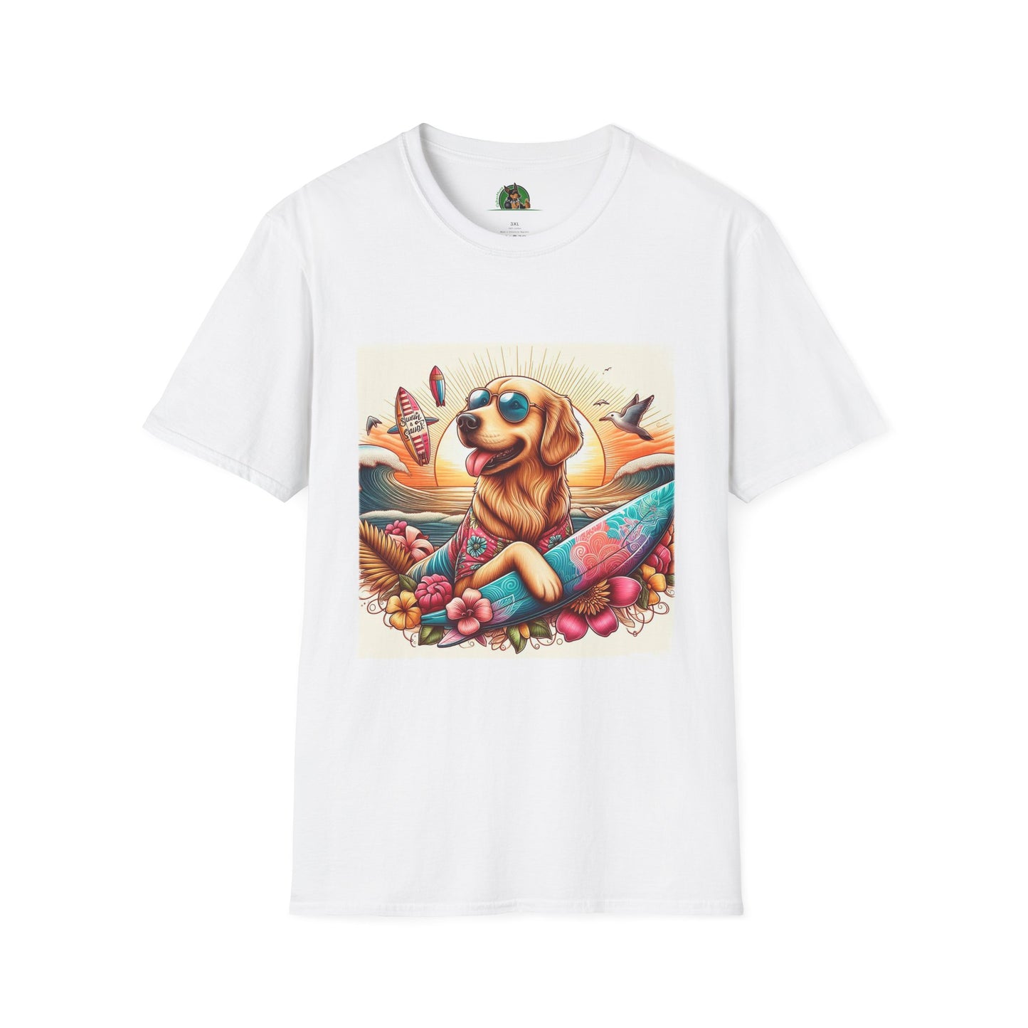 Golden Retriever beach day shirt T-Shirt Printify XS White