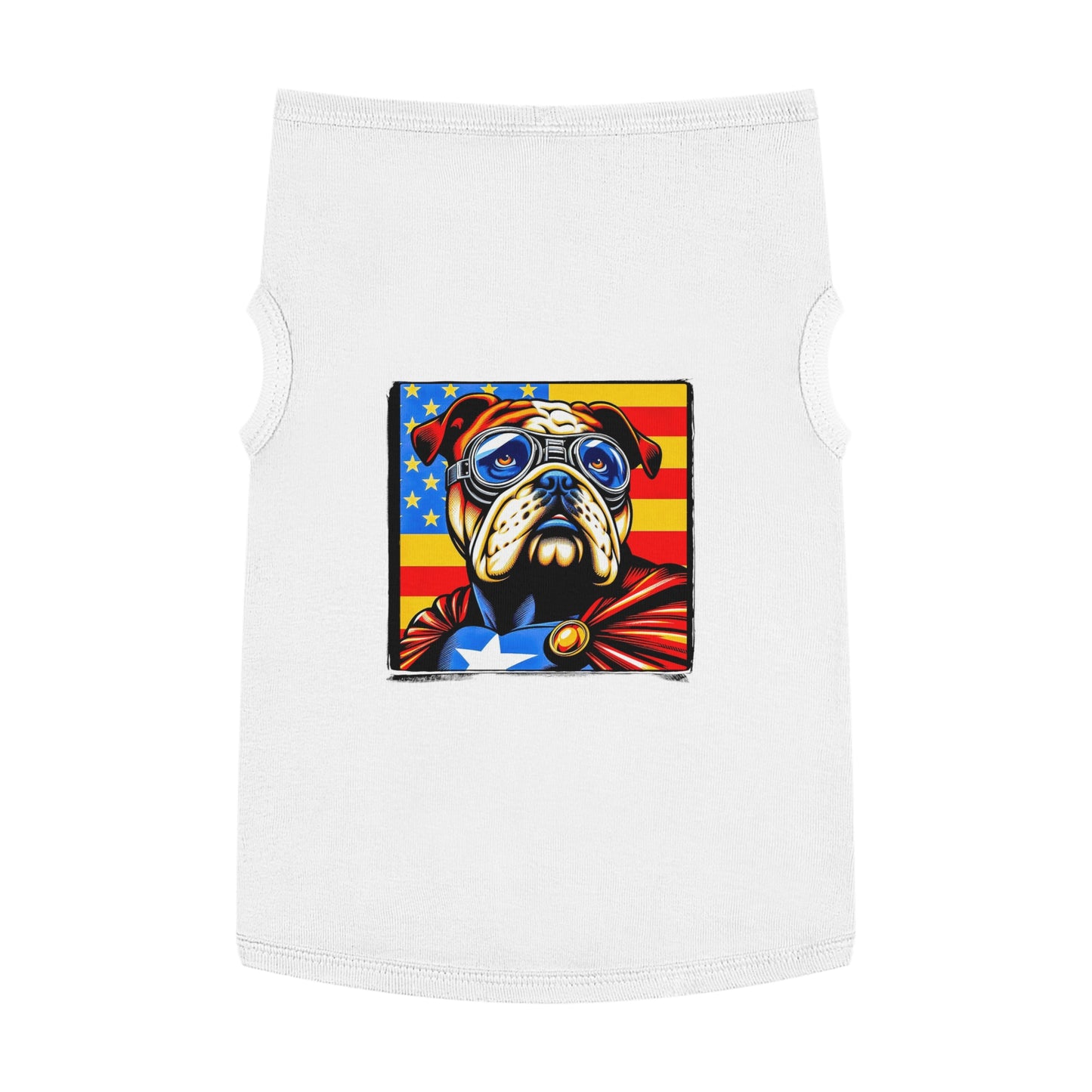 Pet Tank Top Bulldog American dream t shirt Pets Printify XL White