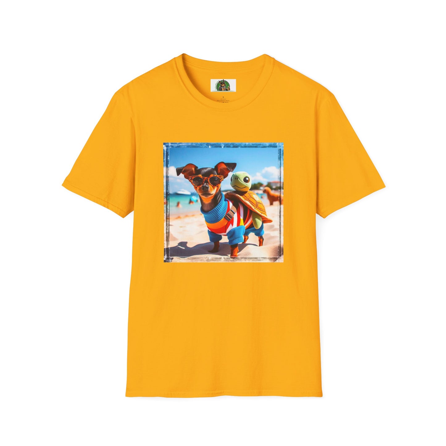 Min Pin T-Shirt beach day T-Shirt Printify S Gold