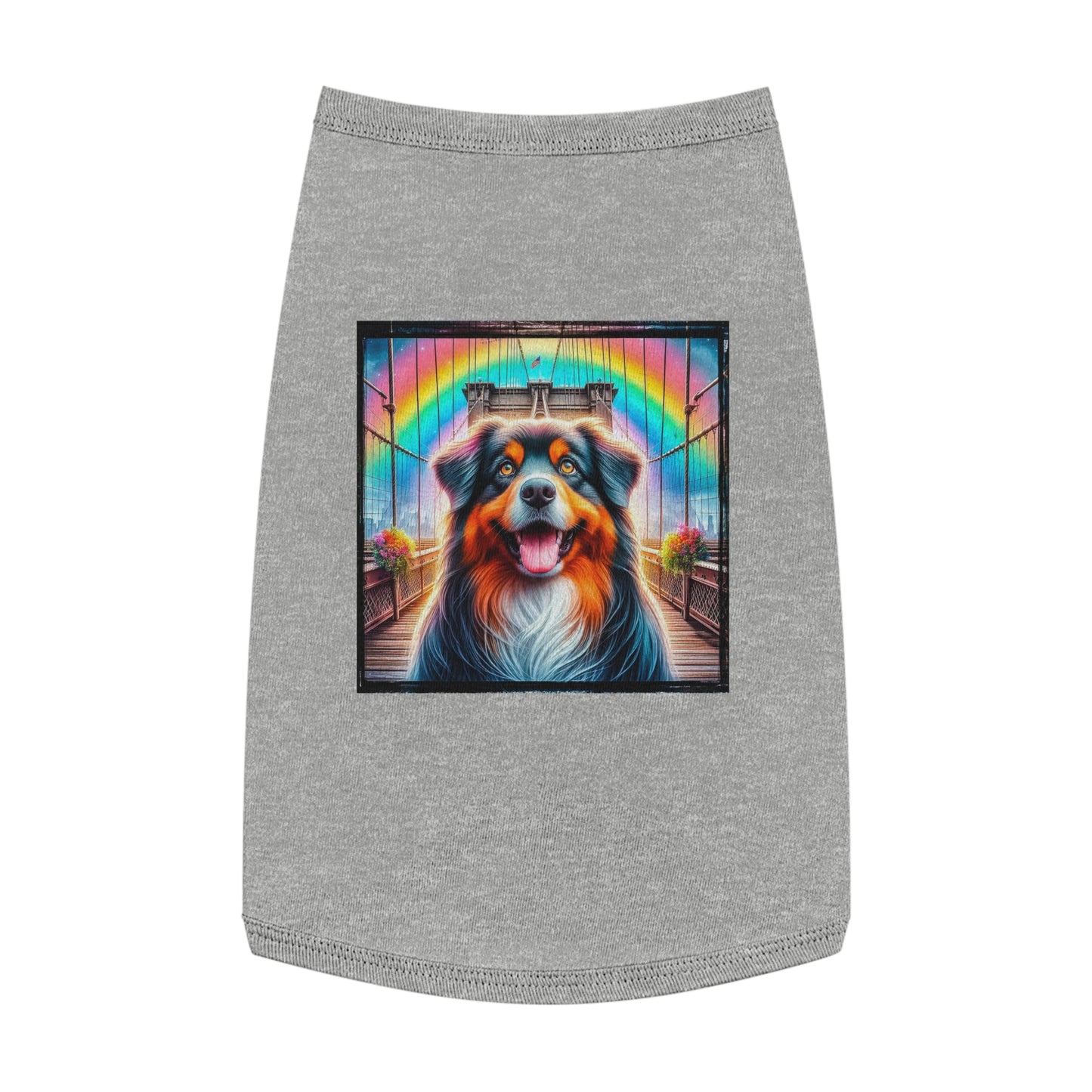Pet Tank Top Australian Shepherd Pets Printify L Heather