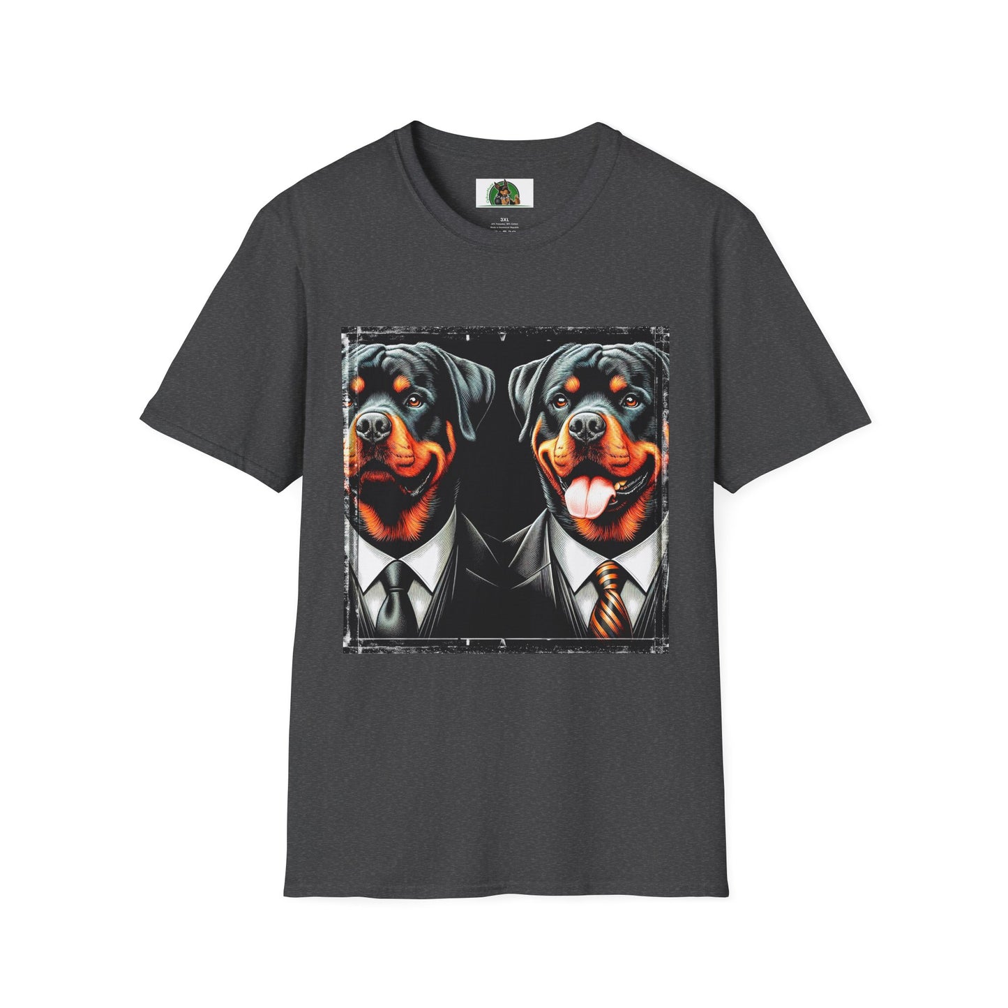 Rottweiler two suits shirt T-Shirt Printify XS Dark Heather
