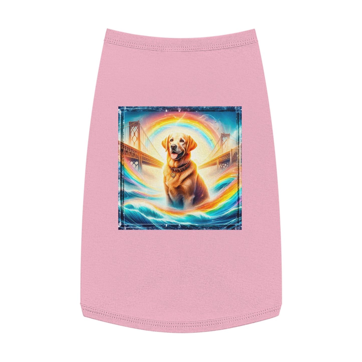 Labrador Retriever rainbow shirt Pets Printify L Pink