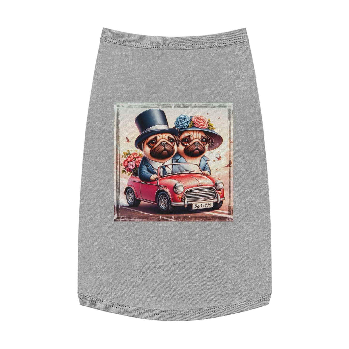 Wacky Pet Tank Top Pug young teen couple Pets Printify L Heather