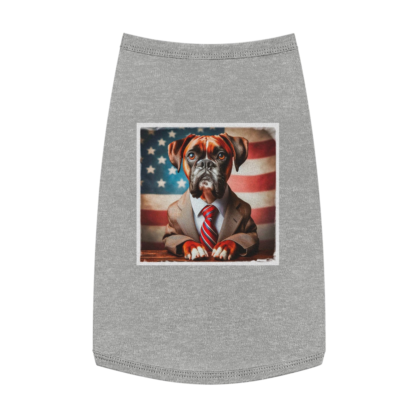Pet Tank Top Boxer Pets Printify L Heather