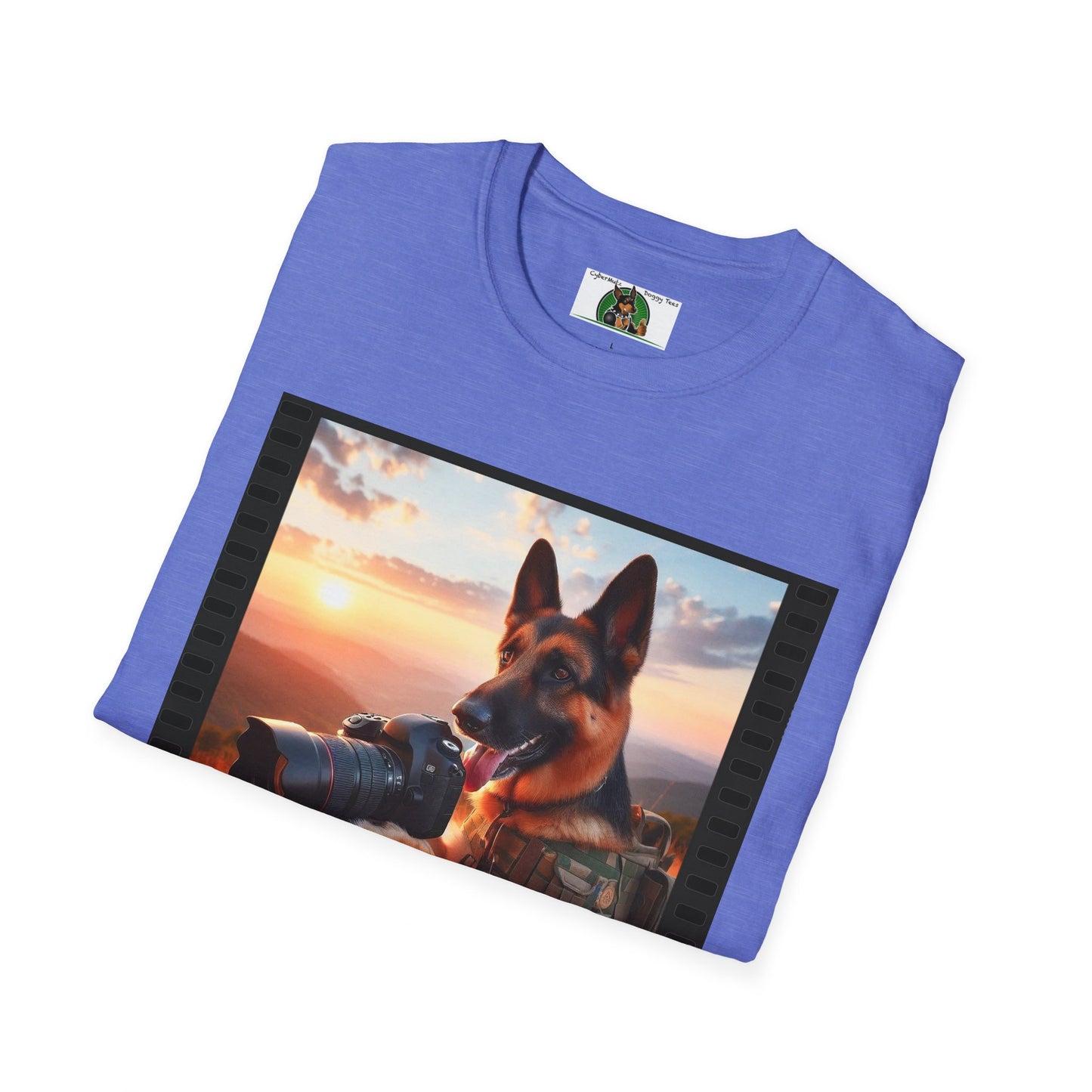 German Shepherd Dog Photographer Unisex Softstyle T-Shirt T-Shirt Printify