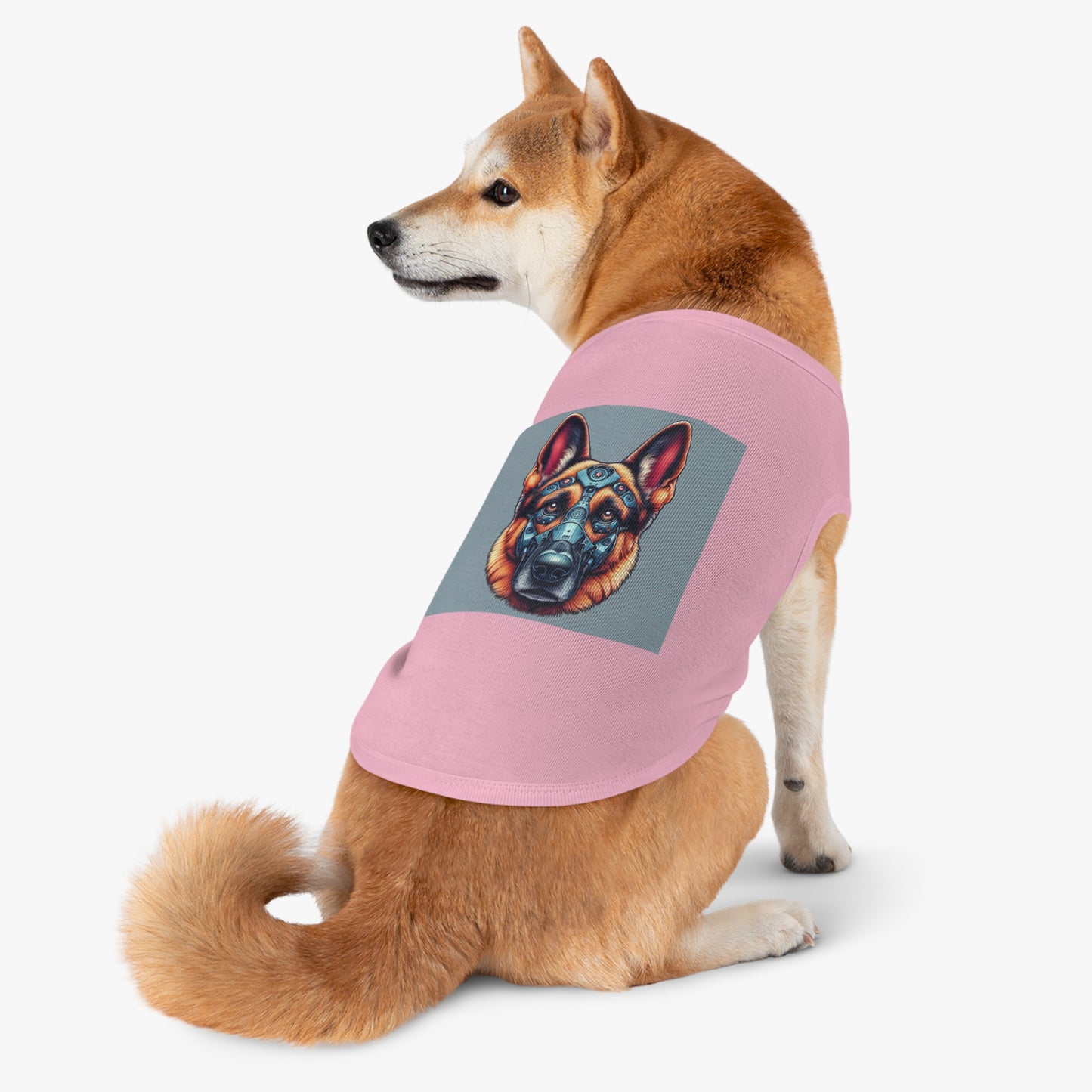 German Shepherd robot shirt