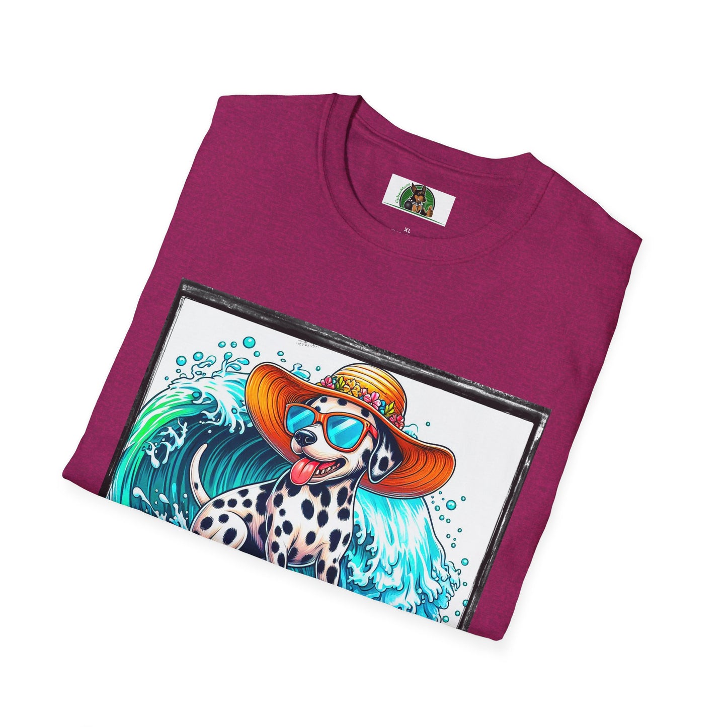 Dalmatian crashing waves t shirt