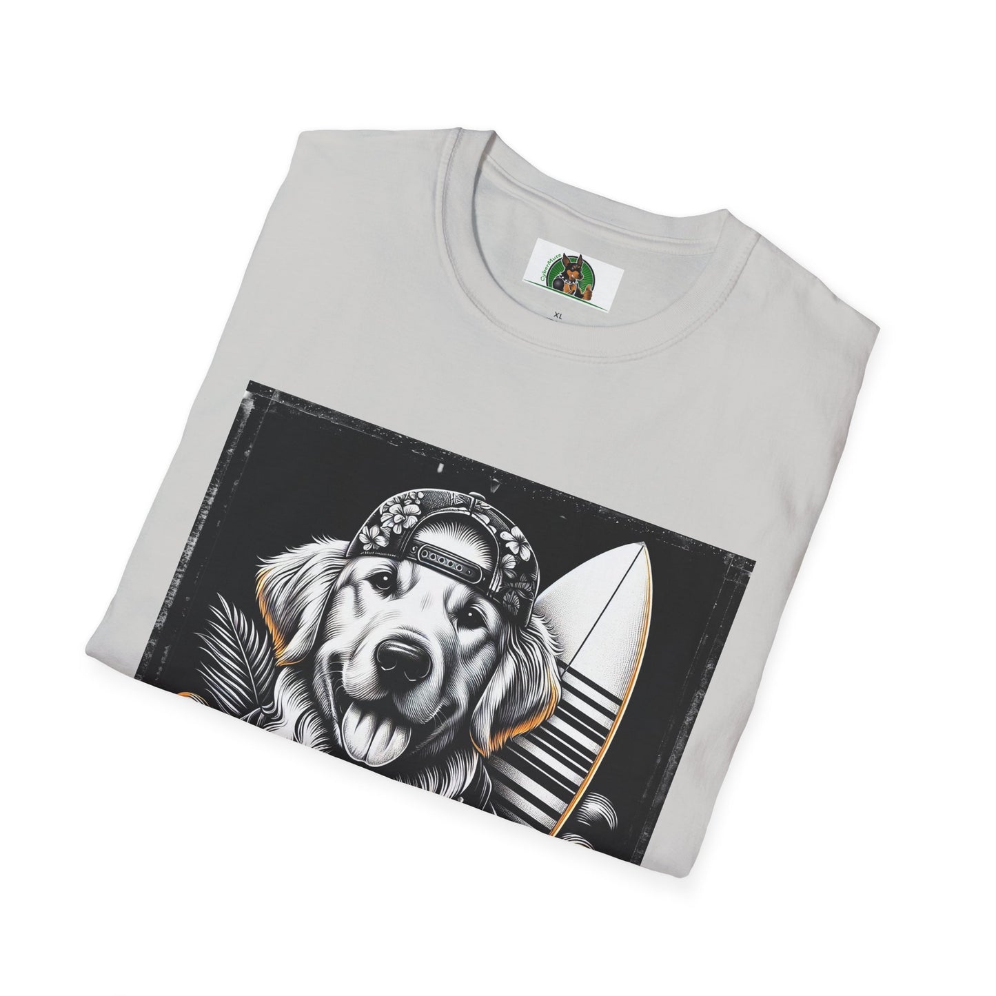Golden Retriever cool surfer t shirt