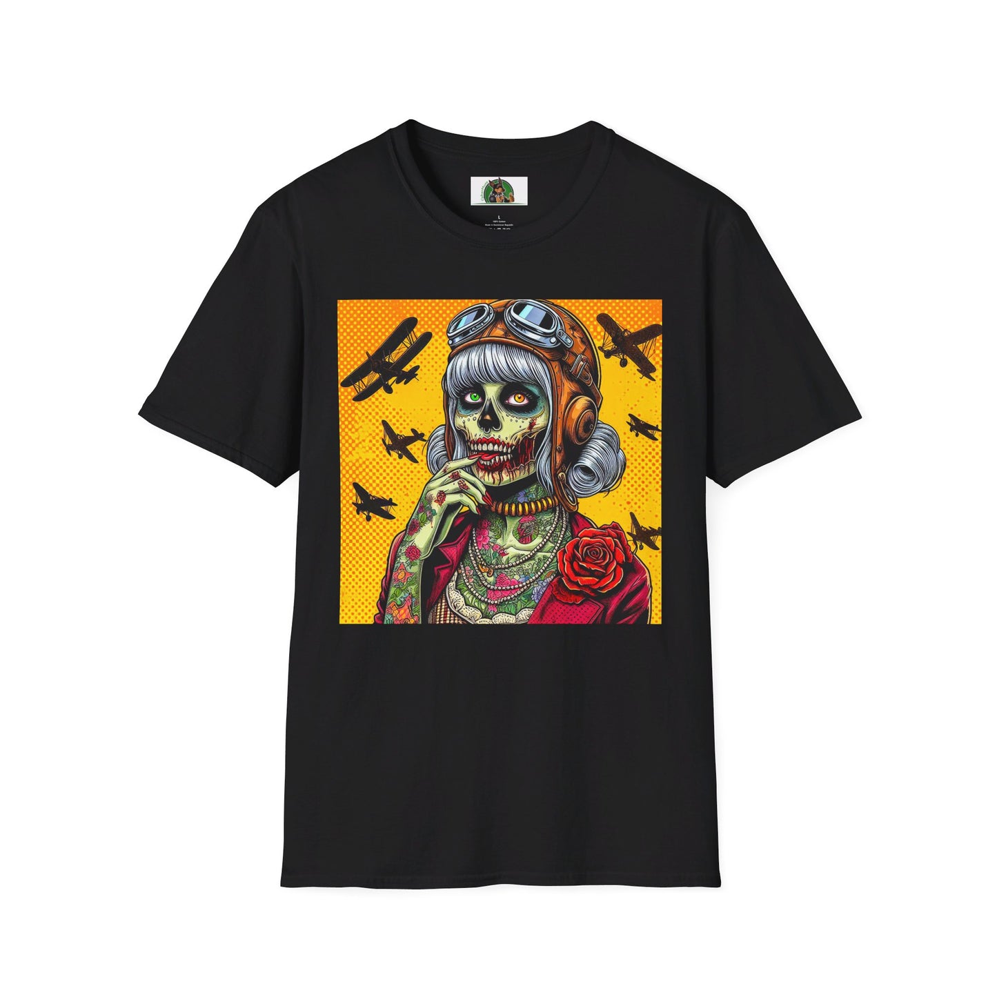 Zombie Girl T-Shirt Printify Black S