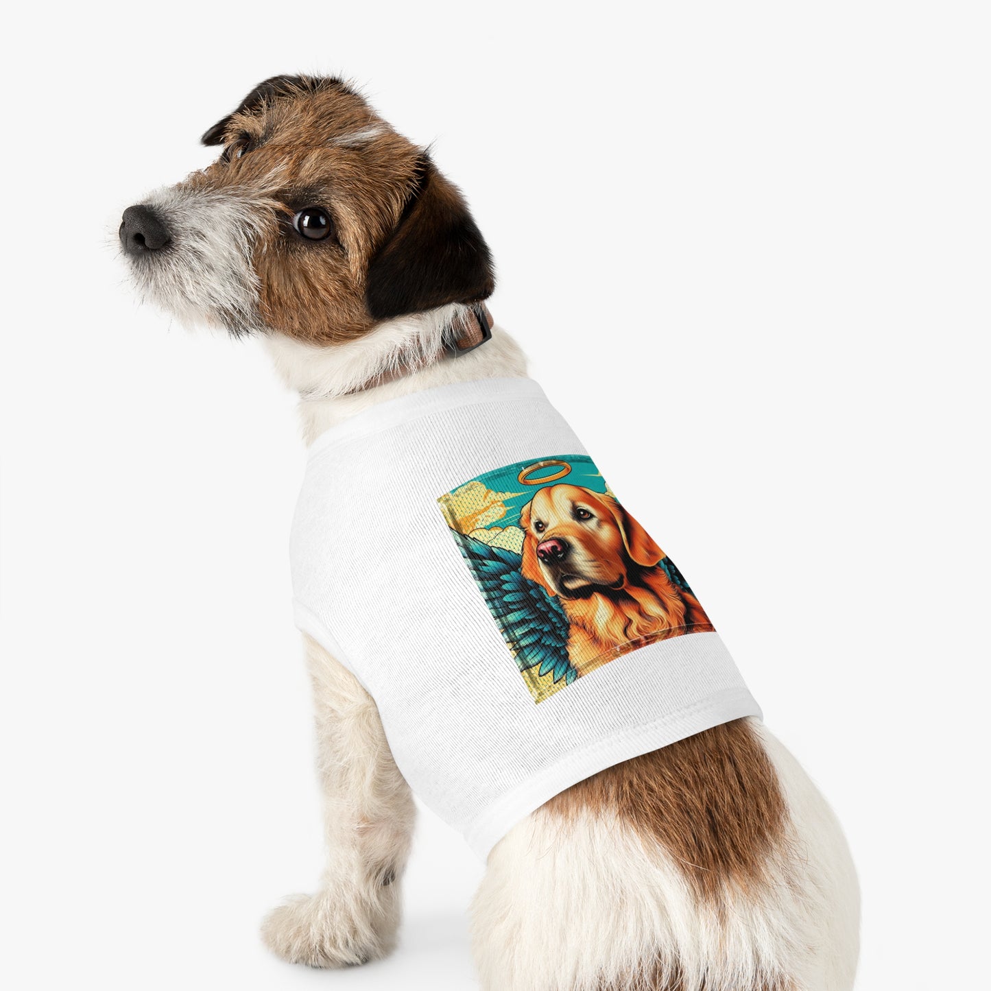 Golden Retriever heavenly angel tank top Pets Printify