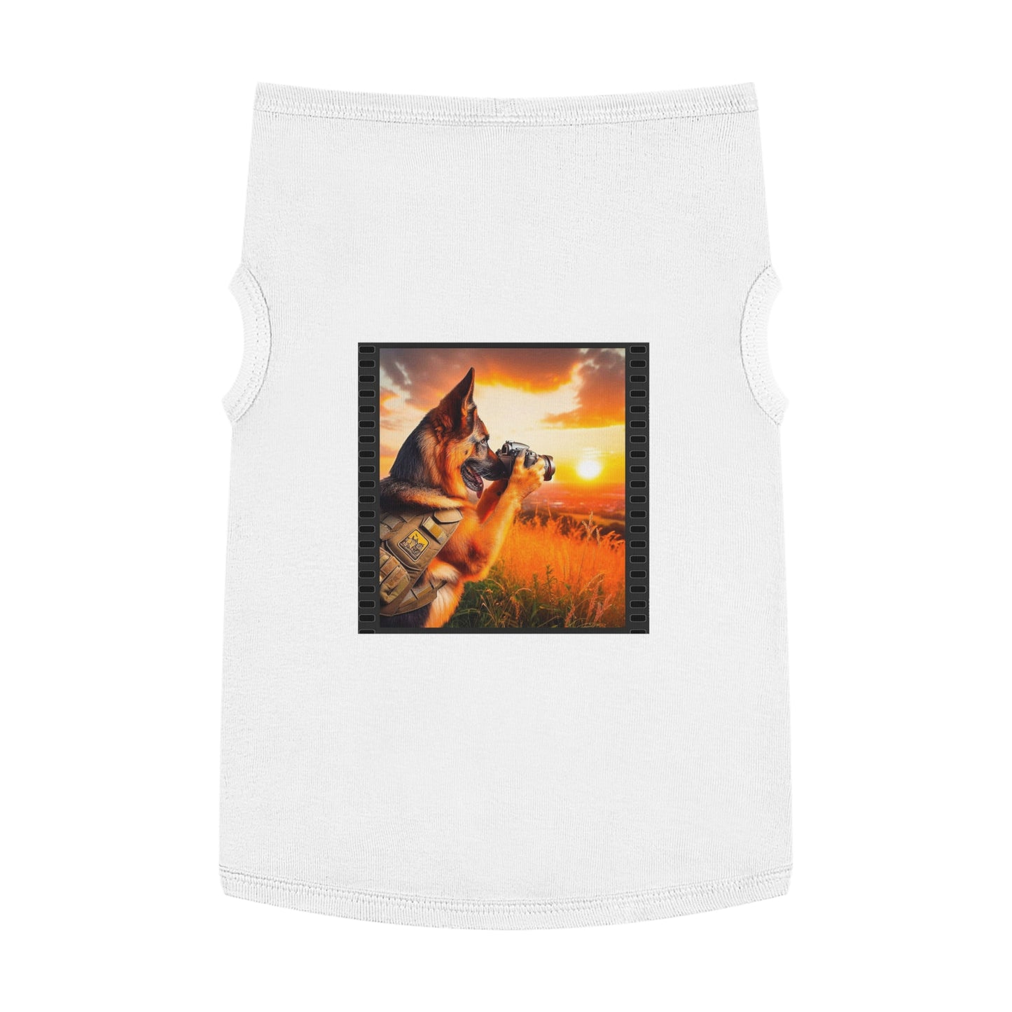 German Shepherd photographer shirt Pets Printify XL White
