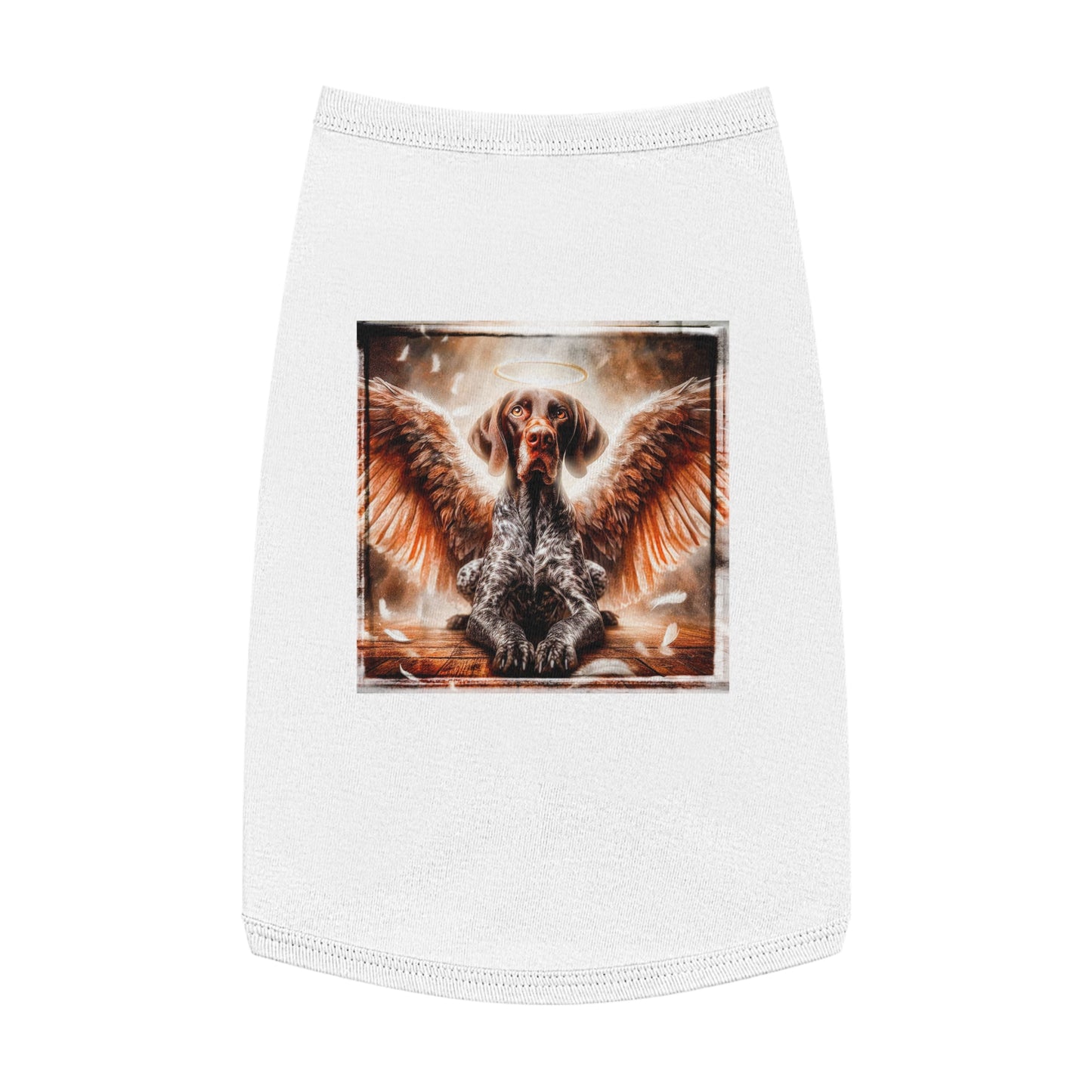 Pet Tank Top German Shorthaired Pointer angel t shirt Pets Printify L White