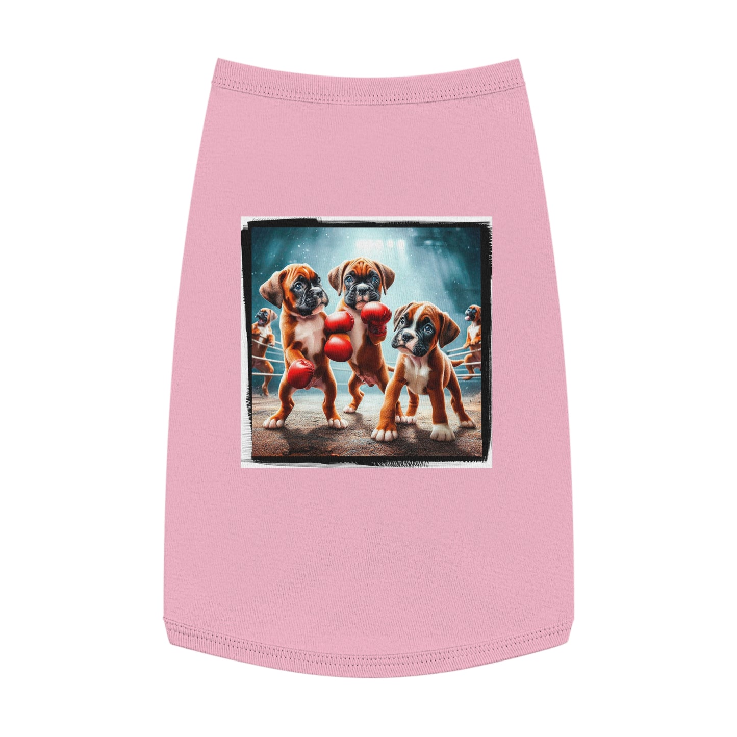 Pet Tank Top Boxer Puppies Pets Printify L Pink