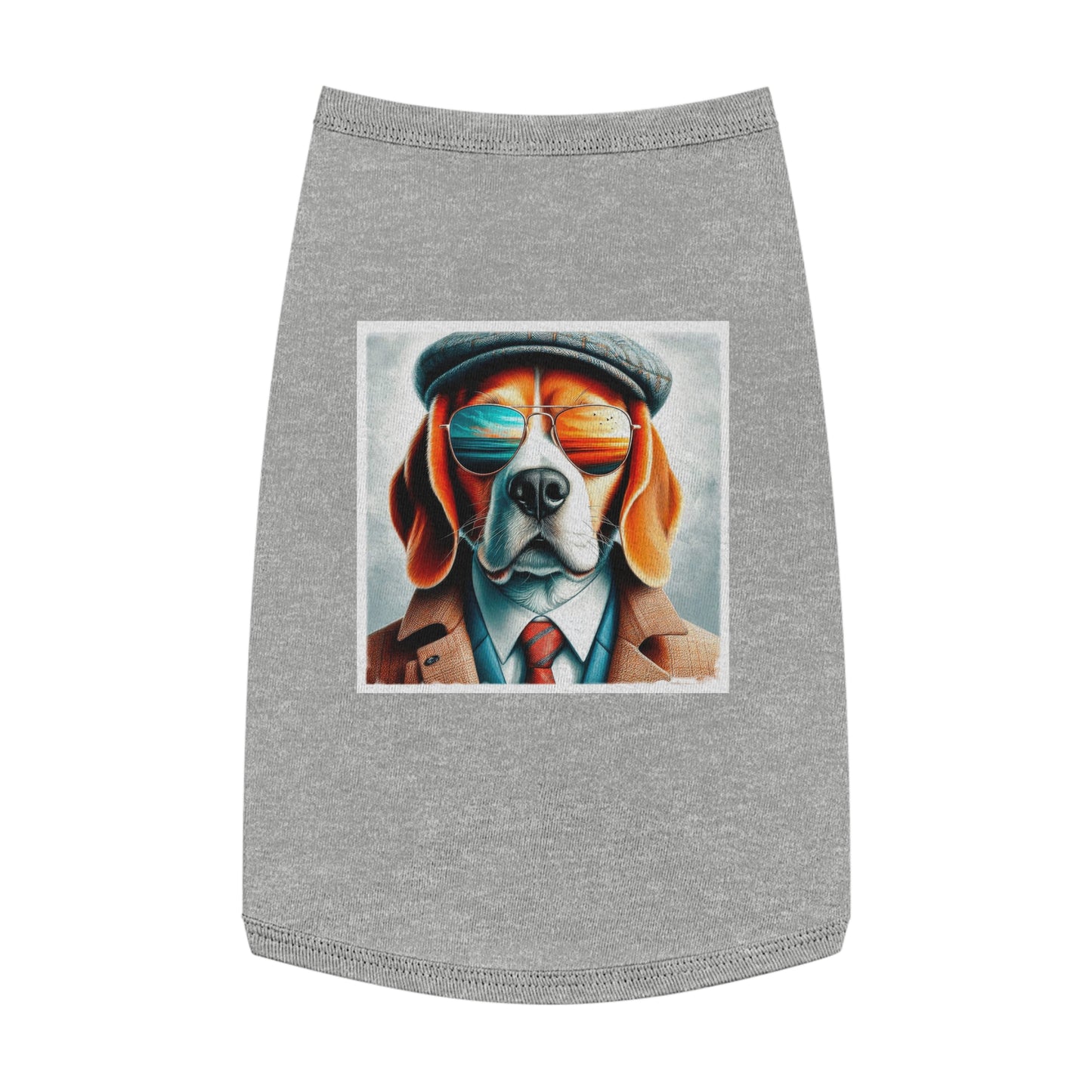 Pet Tank Top Beagle Dog Wearing Jacket And Hat Pets Printify