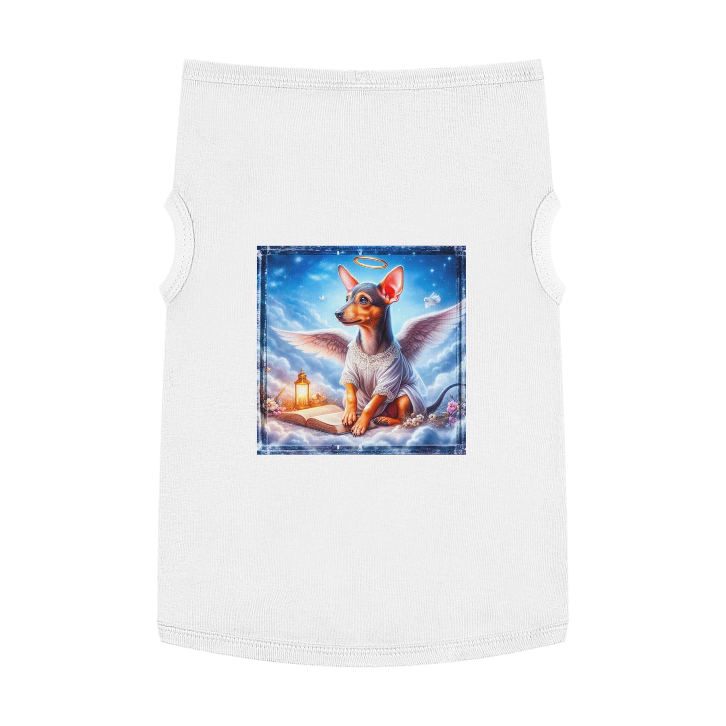 Pet Tank Top Rat Terrier heavenly Angel Pets Printify XL White