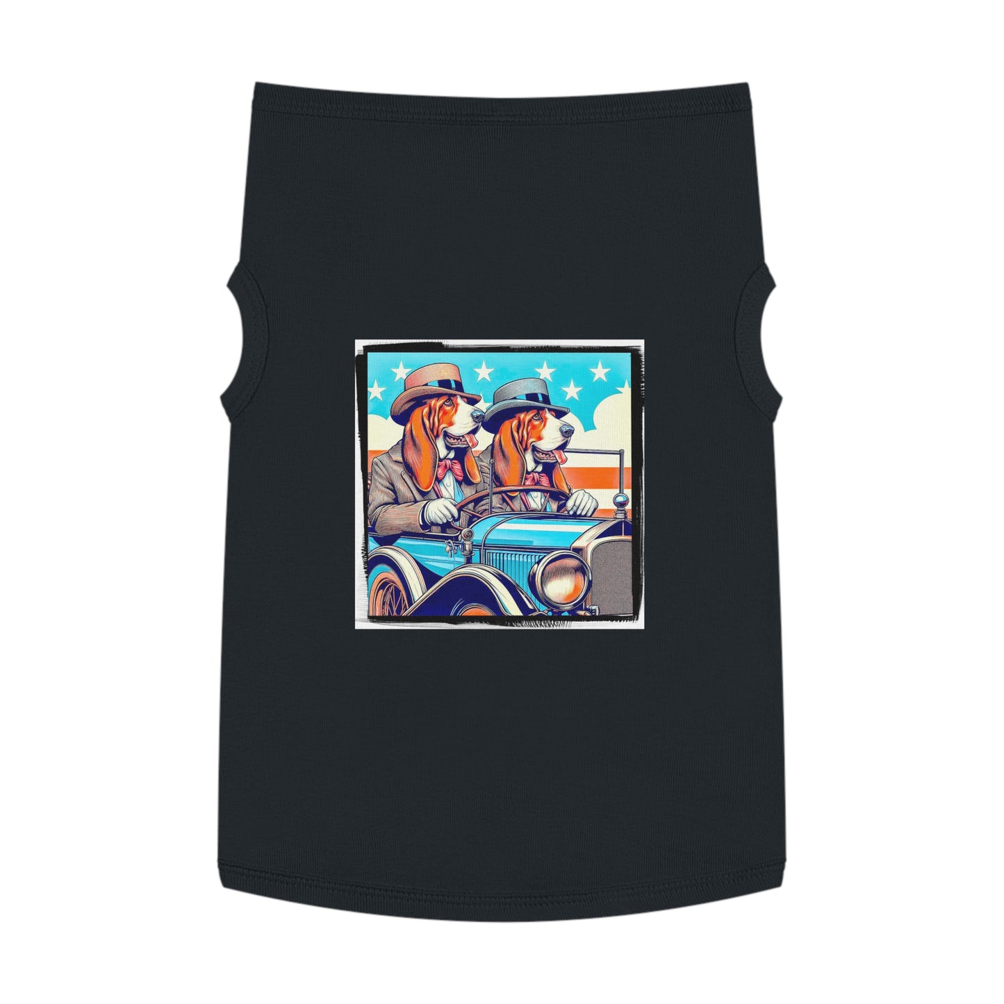 Pet Tank Top Wacky Basset Hound Pets Printify XL Black
