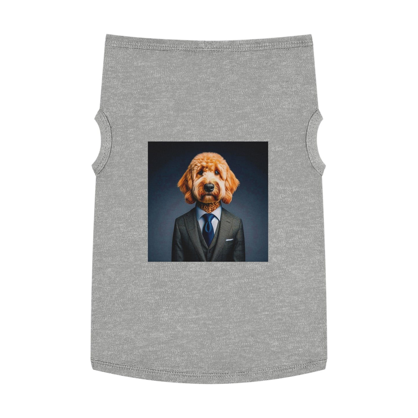 Pet Tank Golden Doodle professional businessman Pets Printify XL Heather