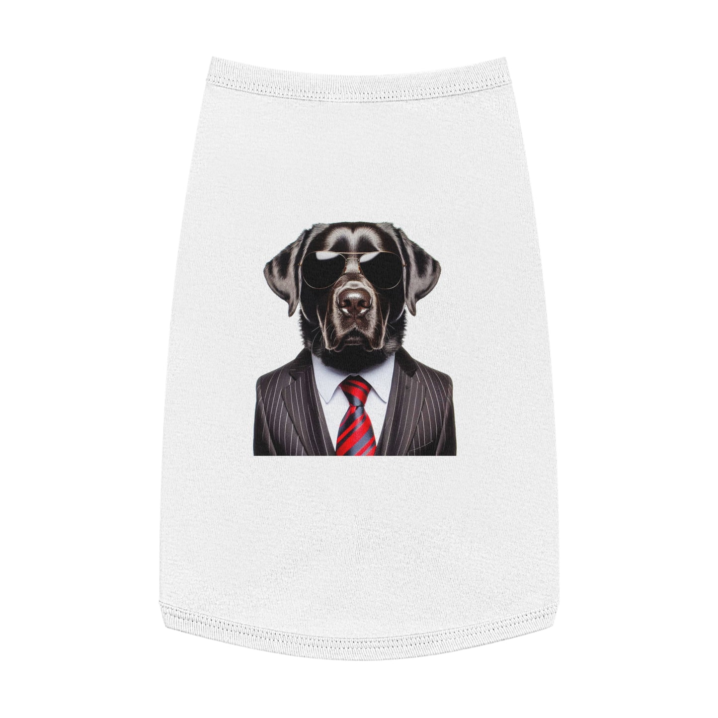 Labrador Retriever black suit shirt Pets Printify L White