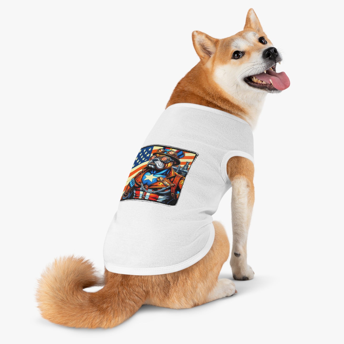 Pet Tank Top Bulldog American steampunk t shirt