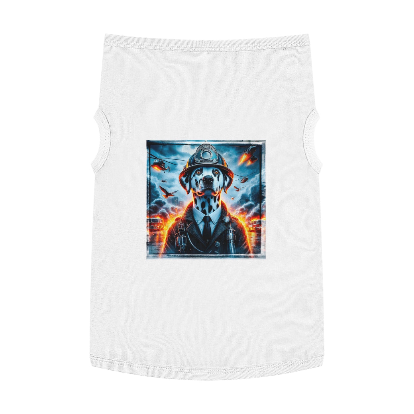 Pet Tank Top Dalmatian war hero t shirt Pets Printify XL White