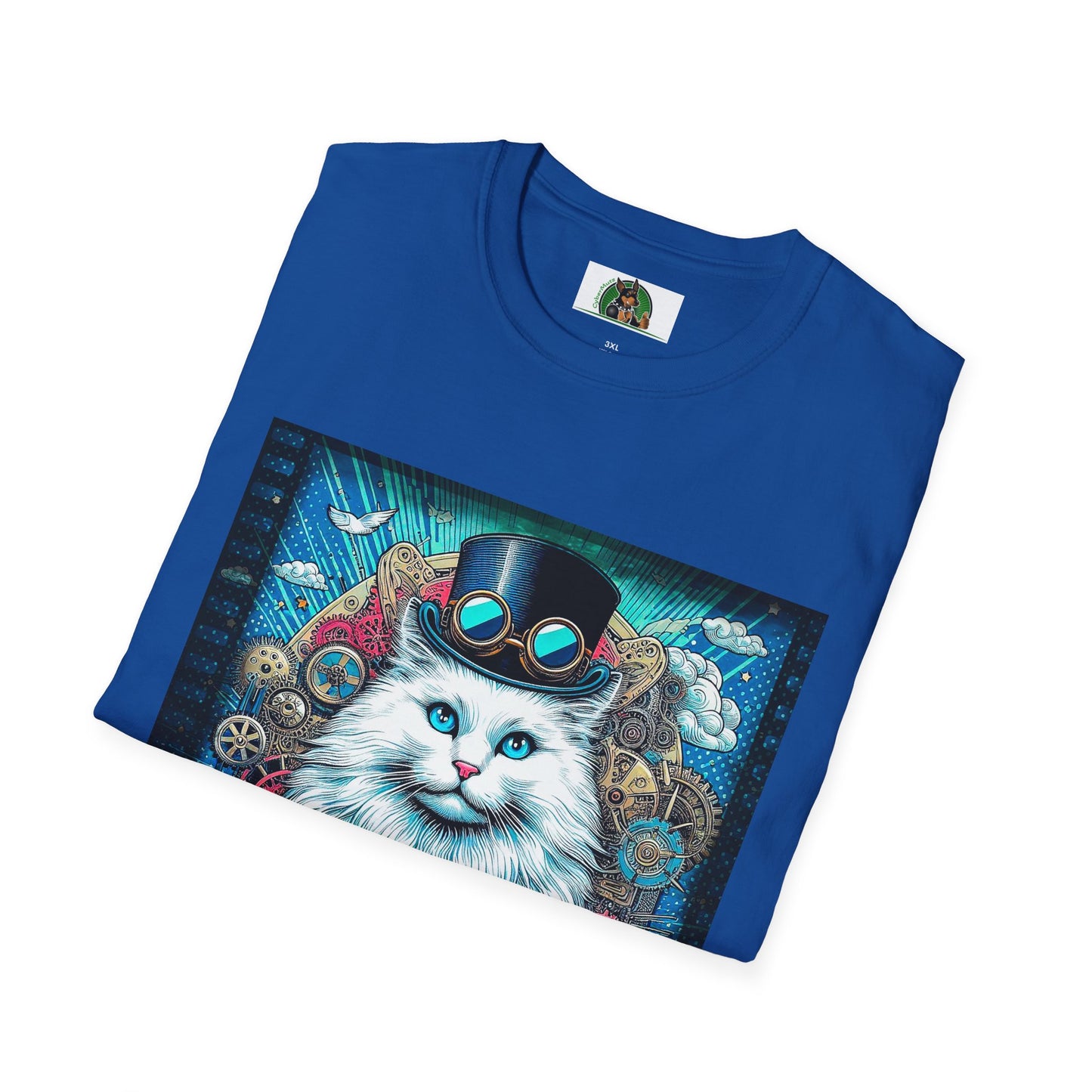 Siberian cat steam punk shirt T-Shirt Printify