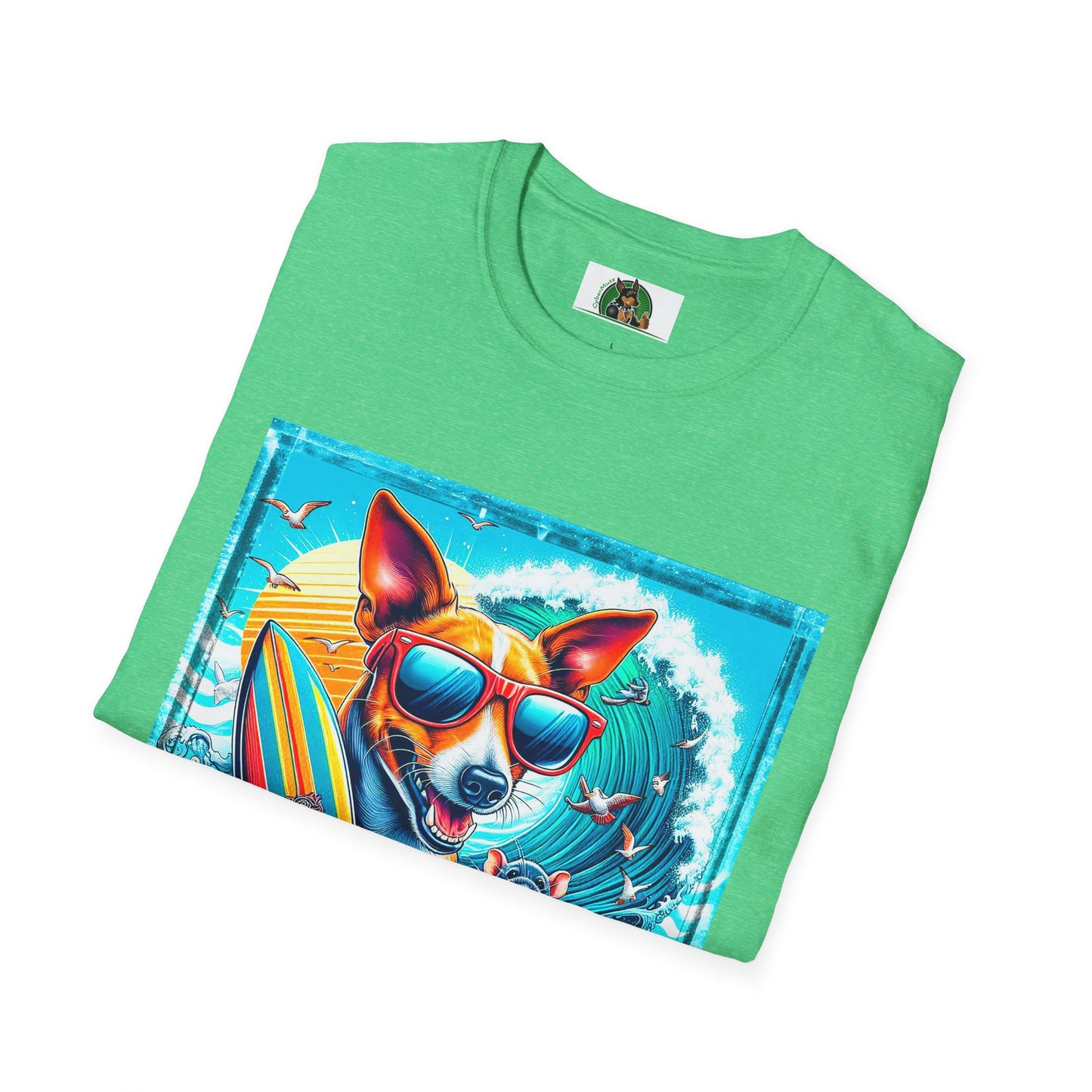 Rat Terrier T-Shirt puppy surfing