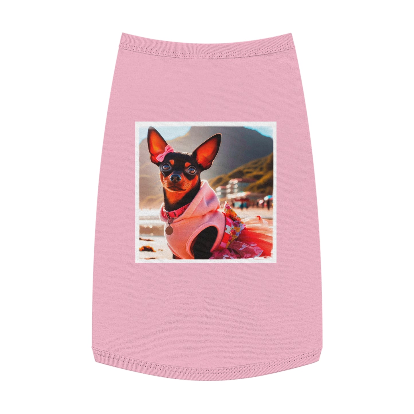 Dog Tank Top - Min Pin pink beauty Pets Printify