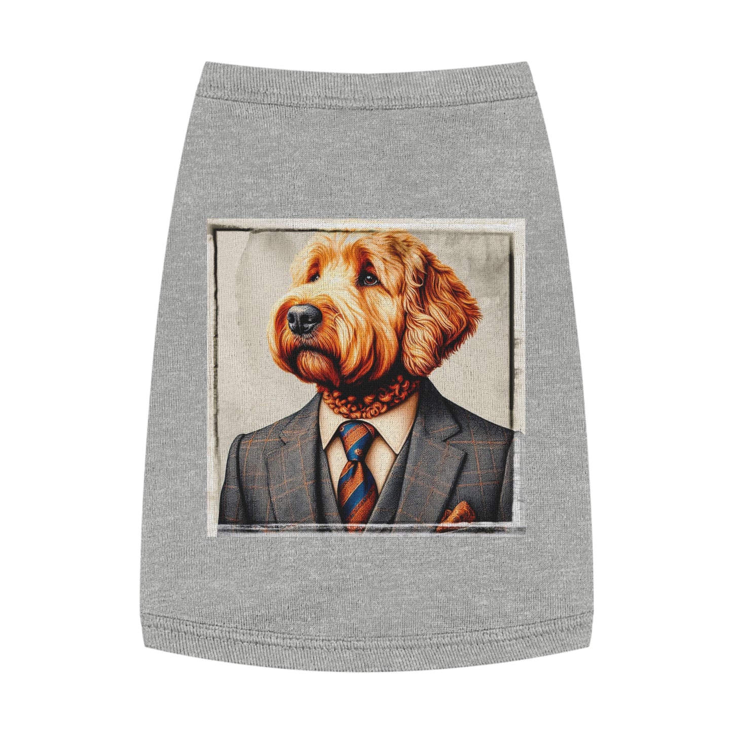 Pet Tank Golden Doodle working man shirt Pets Printify M Heather