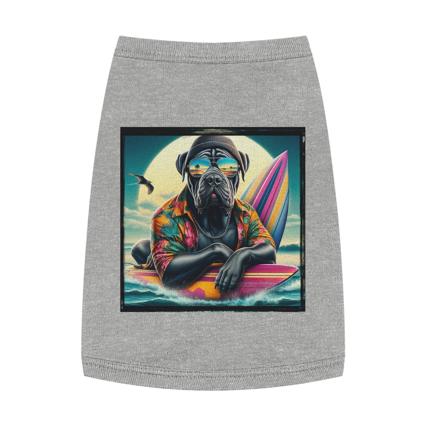 Pet Tank Top Cane Corso Surfer Pets Printify M Heather