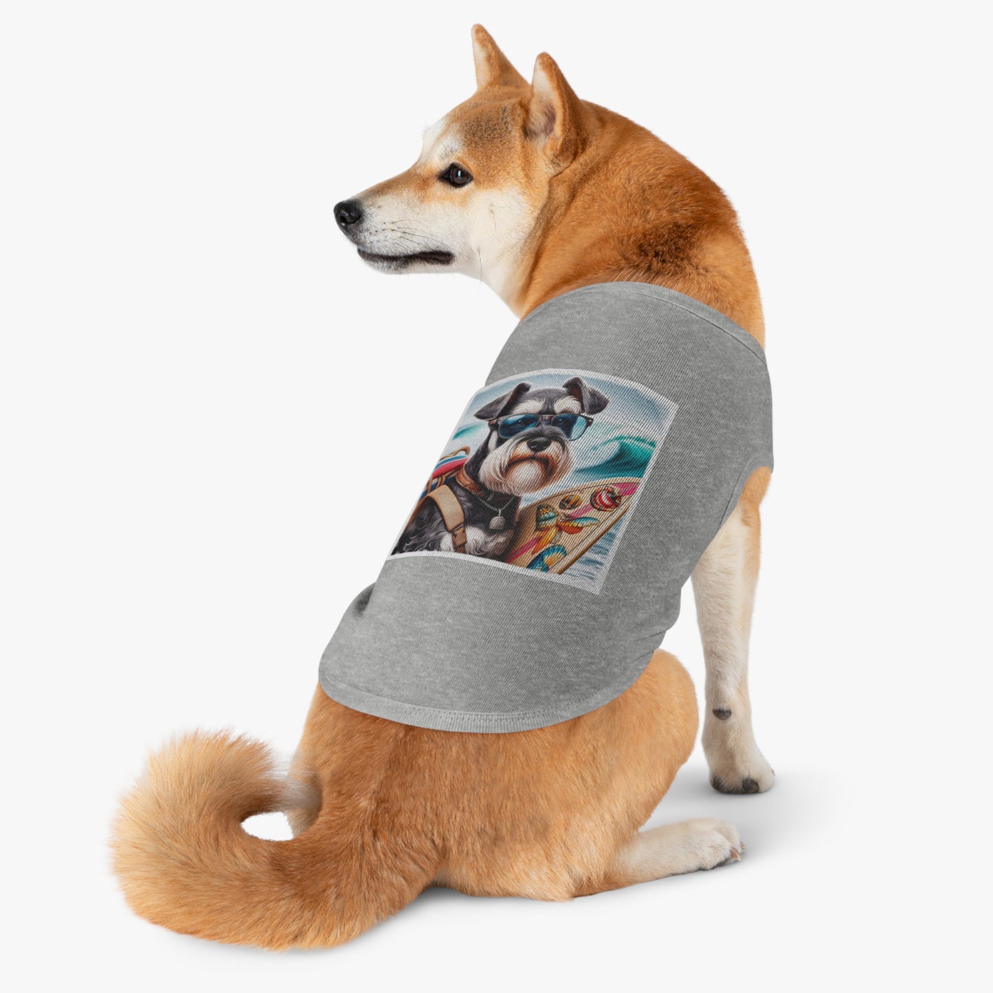 Miniature Schnauzer traveling surfer shirt Pets Printify