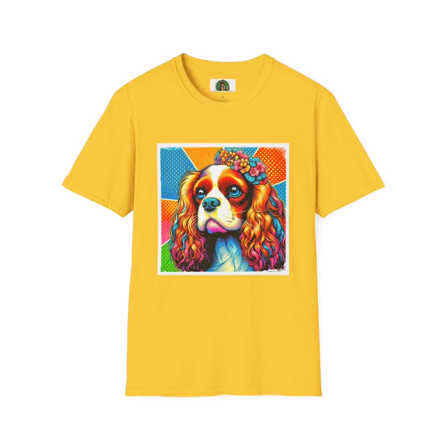 Cavalier King Charles Spaniel Female Pop Art Dog TShirt T-Shirt Printify S Daisy