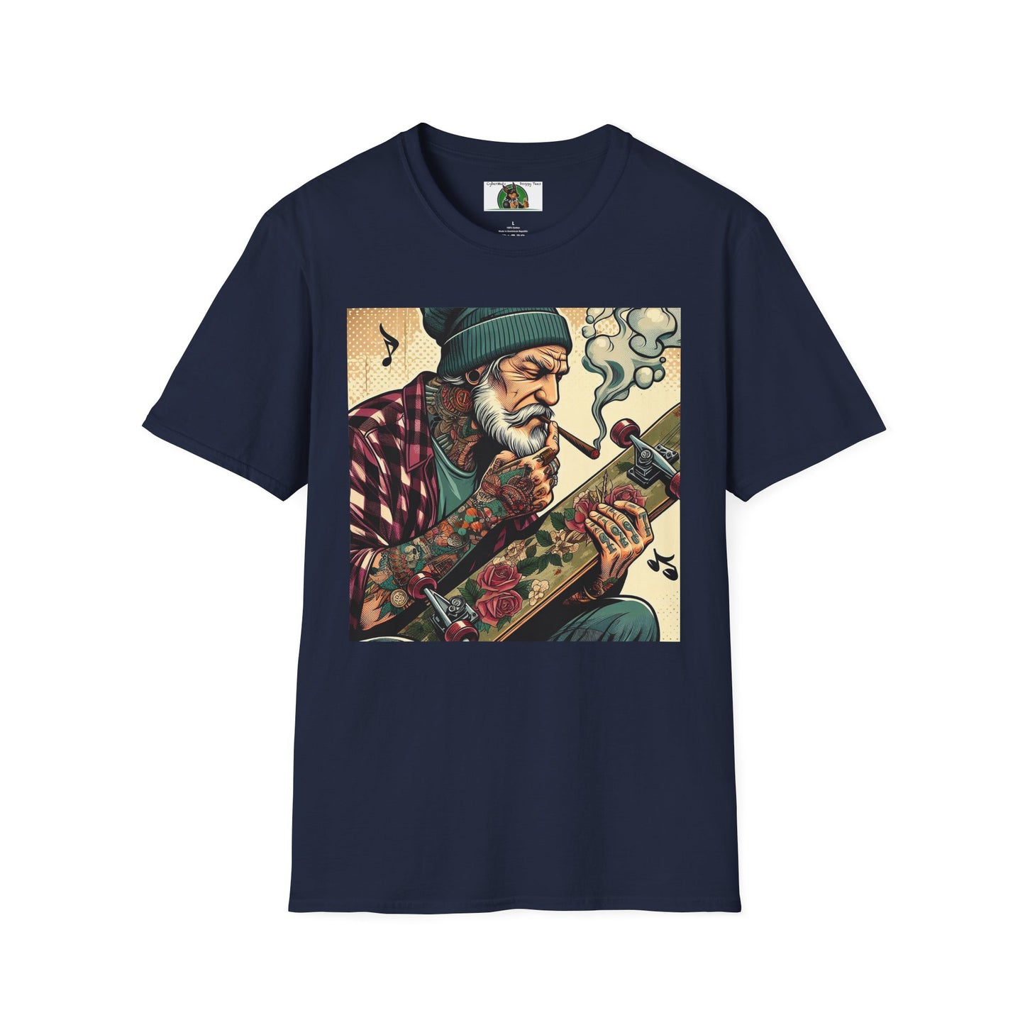 Wacky Skater Dude T-Shirt Printify Navy S