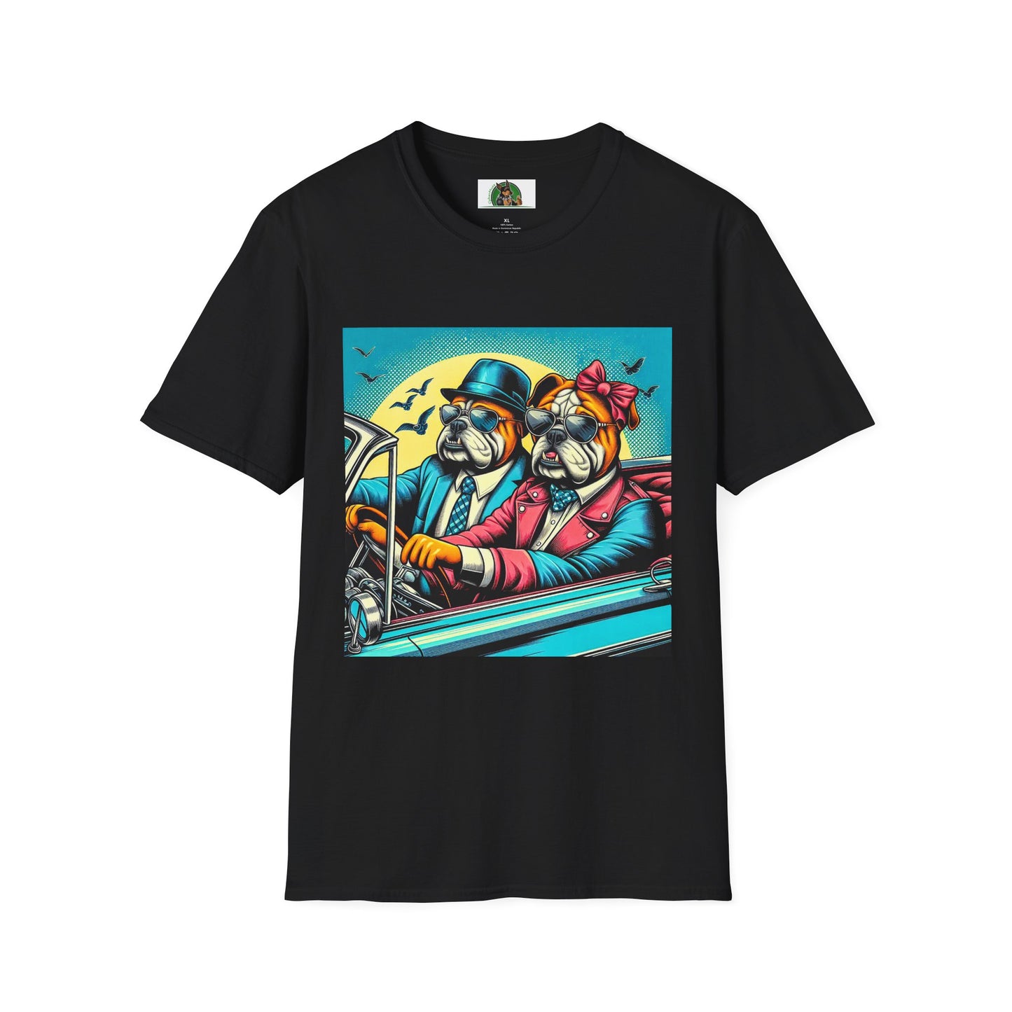 Wacky Bulldog couple t shirt T-Shirt Printify XS Black
