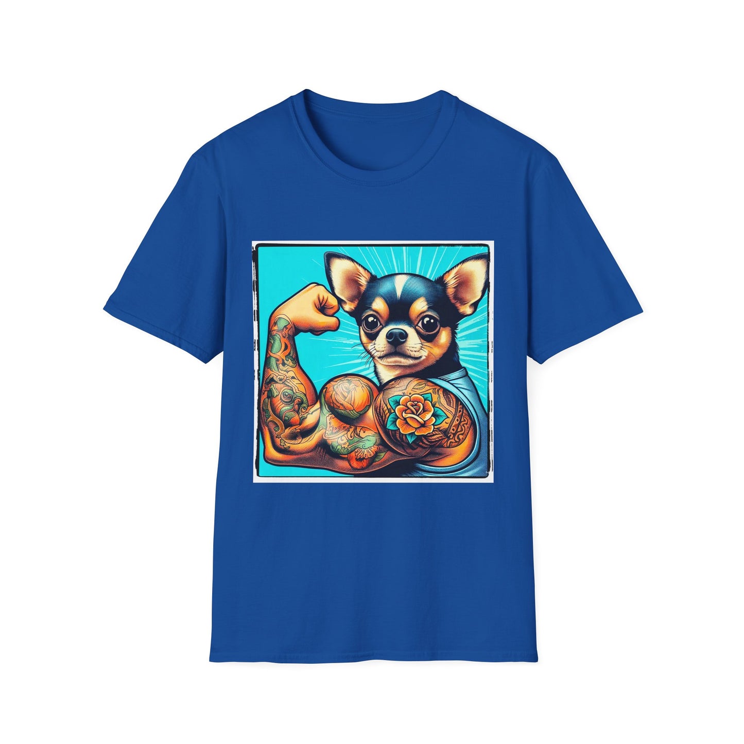 Chihuahua gym rat t shirt T-Shirt Printify XS Royal