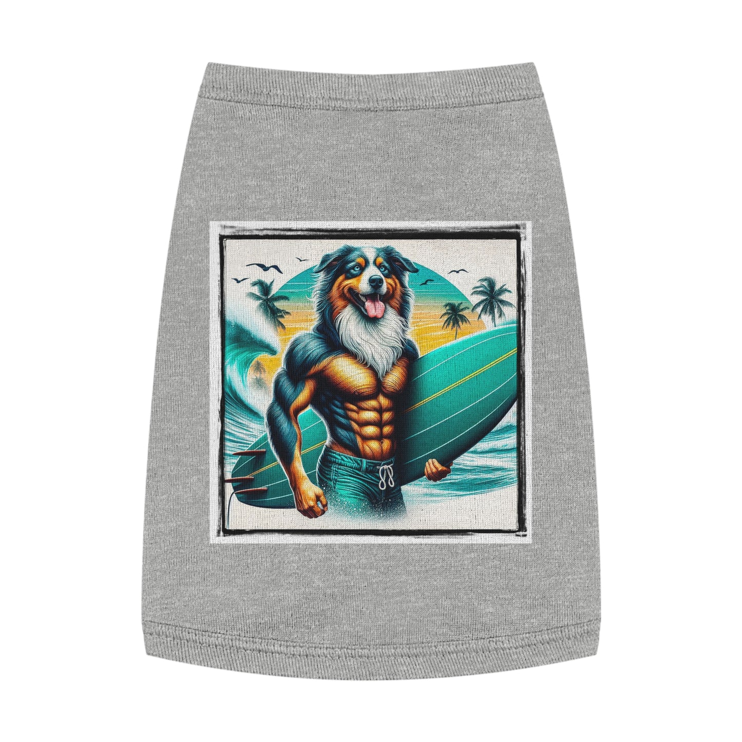 Pet Tank Top Australian Shepherd Pets Printify M Heather