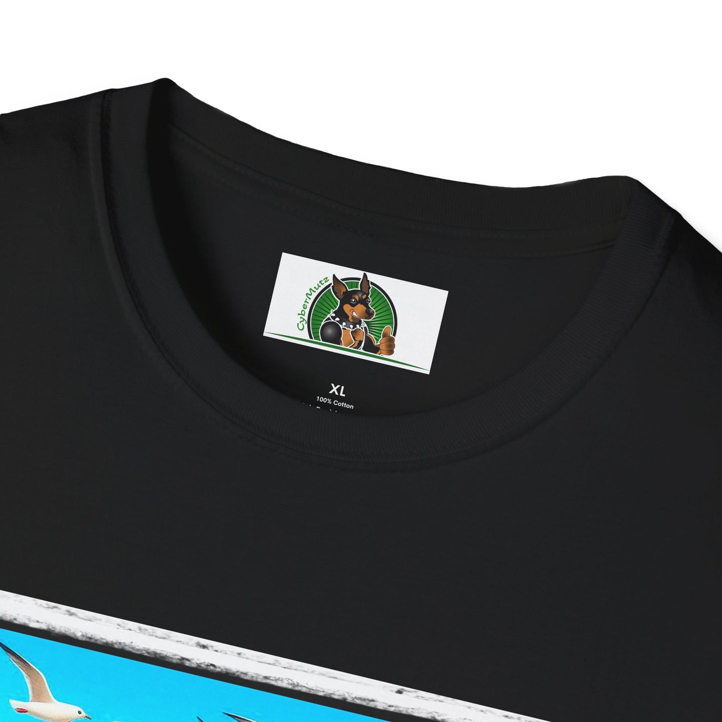 Yorkie blue waves shirt T-Shirt Printify
