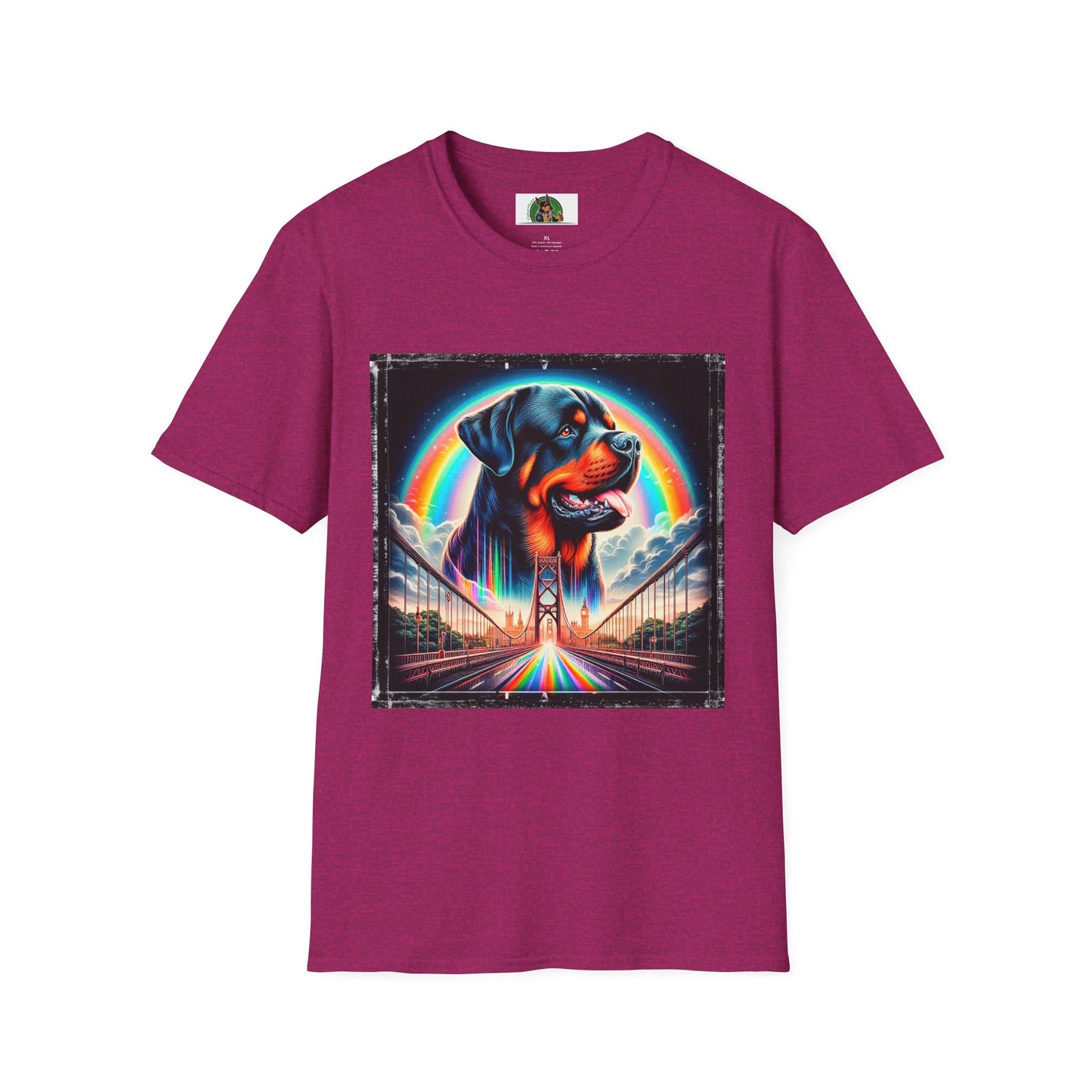 Rottweiler colorful rainbow T-Shirt Printify S Antique Heliconia