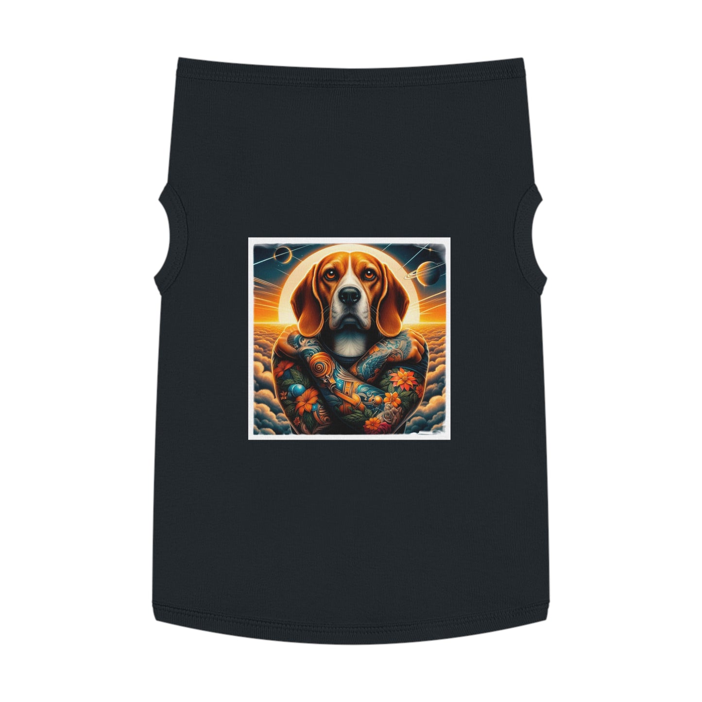 Pet Tank Top Beagle Tattooed Dog Pets Printify