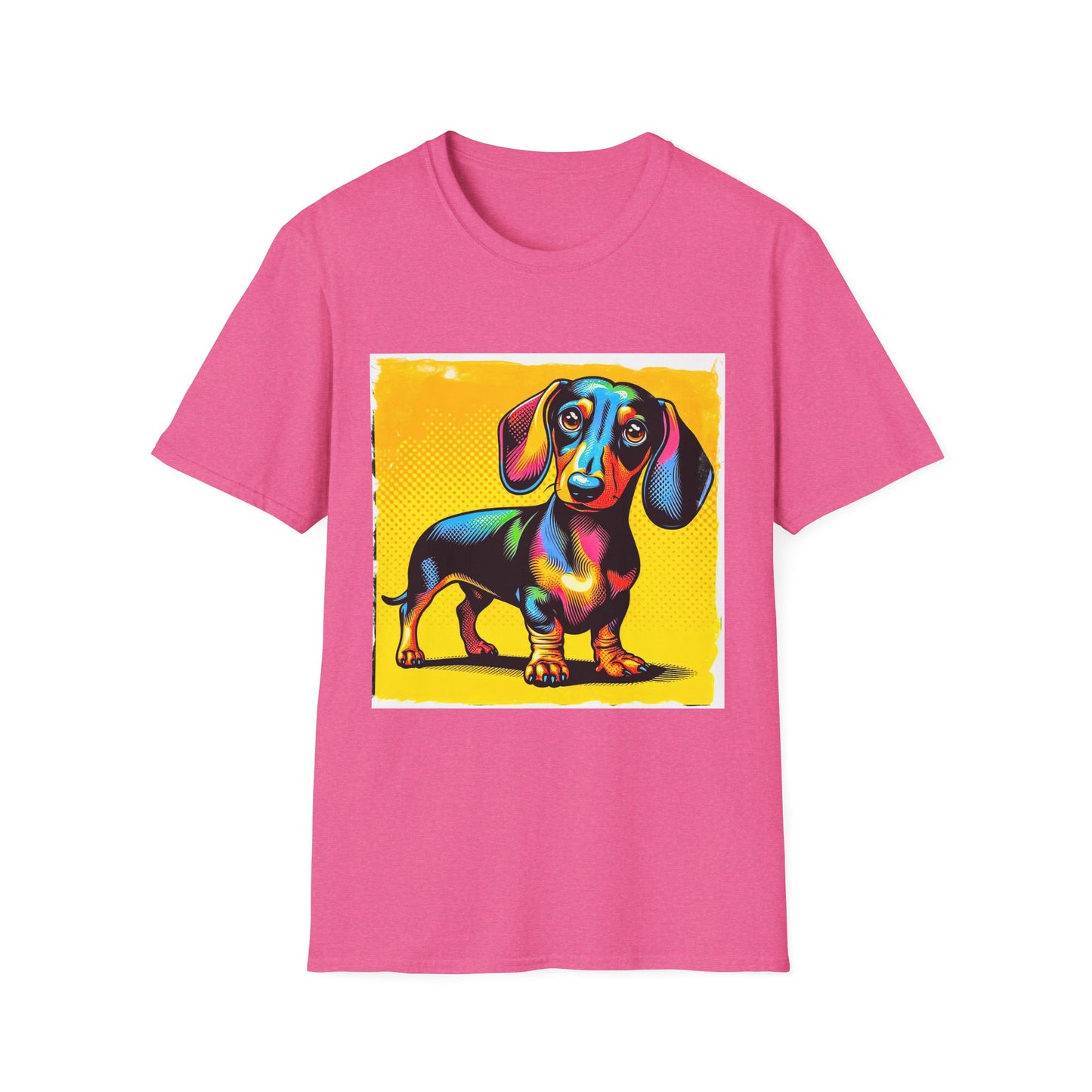 Dachshund pretty in colors t shirt T-Shirt Printify S Heather Heliconia