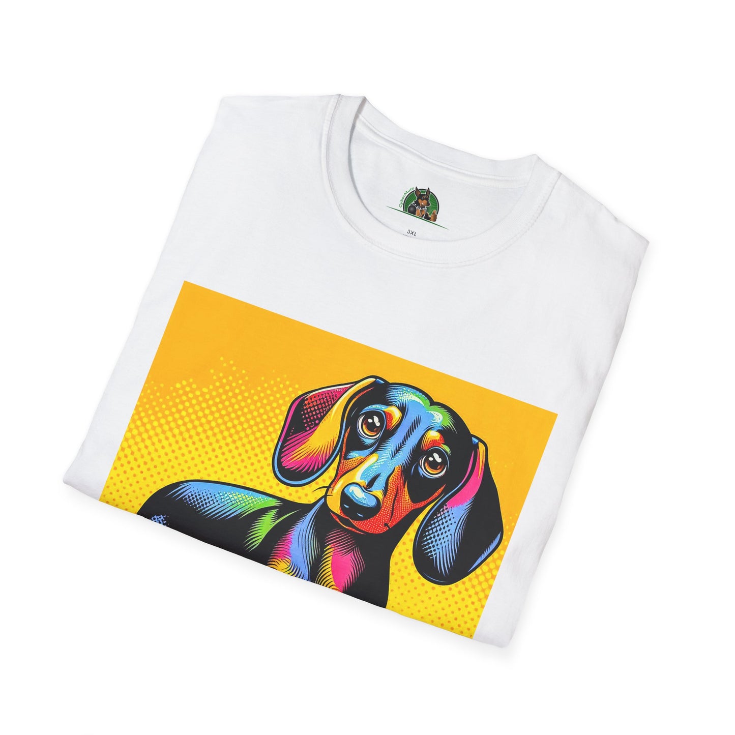 Dachshund colorful puppy t shirt T-Shirt Printify