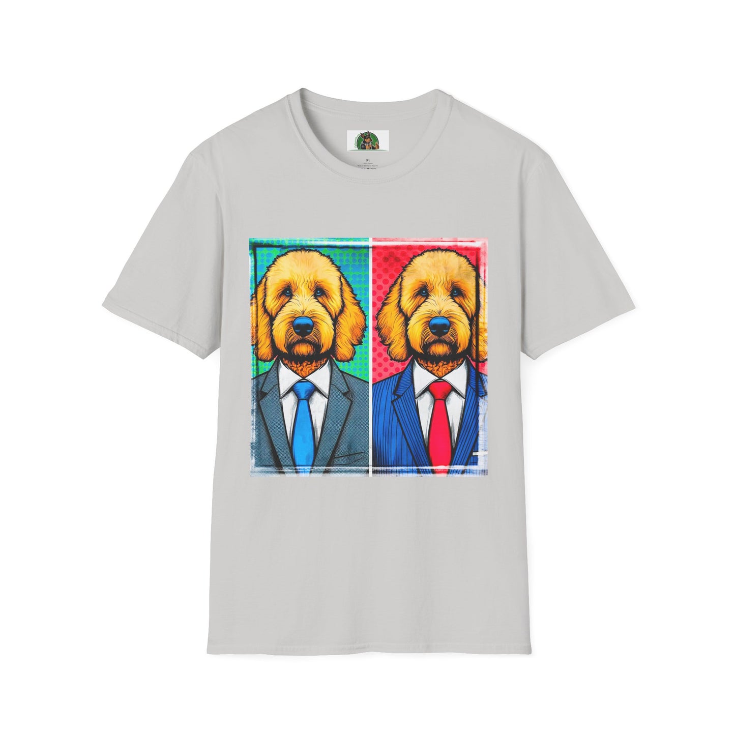 Golden Doodle colors businessmen T-Shirt Printify S Ice Grey