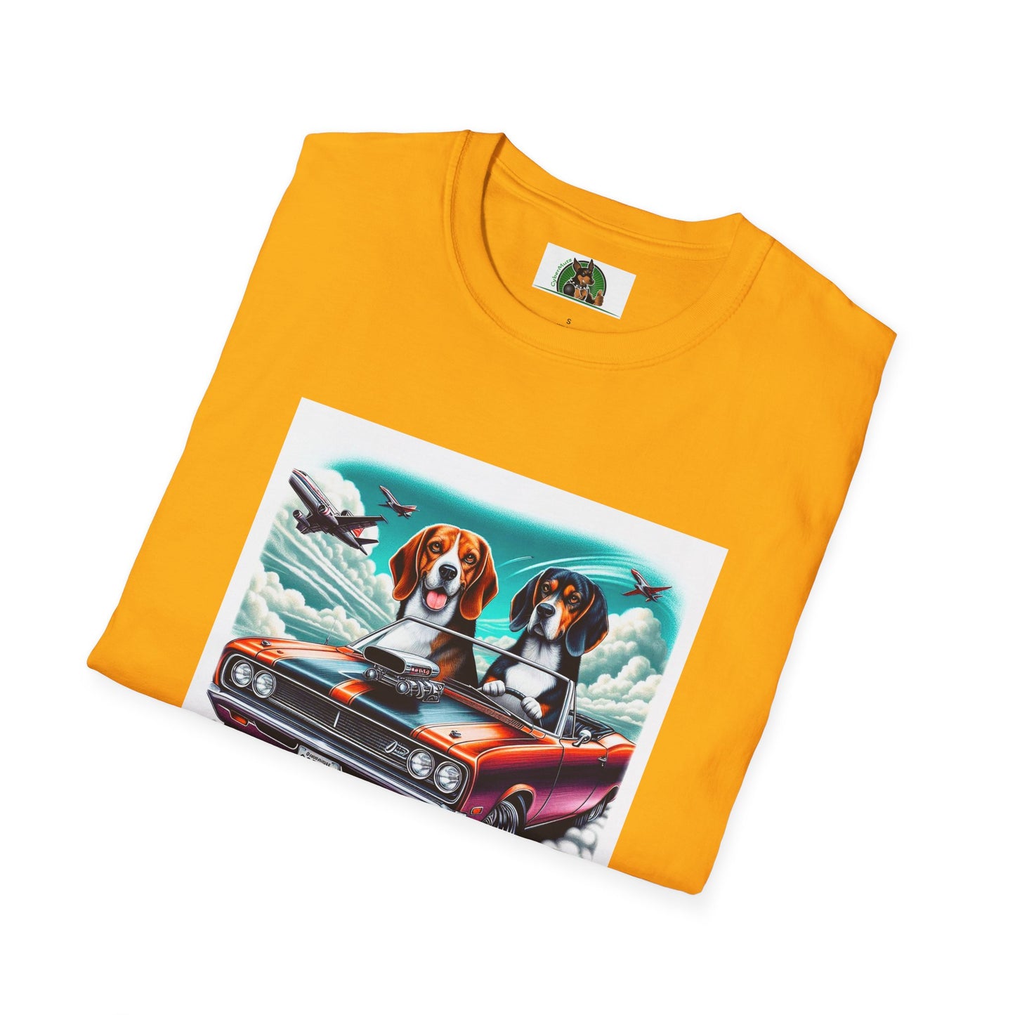Beagle Dogs Softstyle T-Shirt - Wacky Sports Car Design