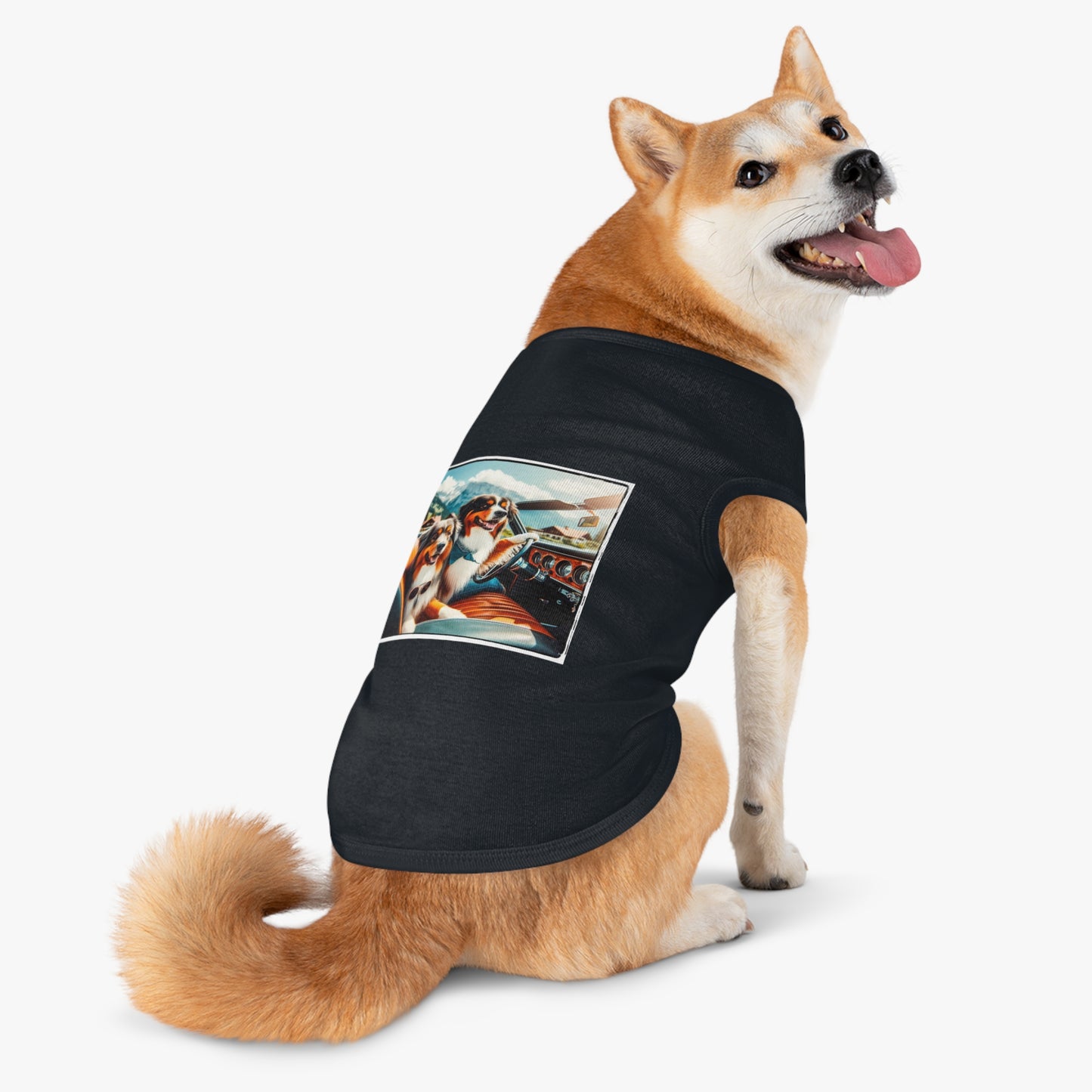 Pet Tank Top Wacky Australian Shepherd Pets Printify
