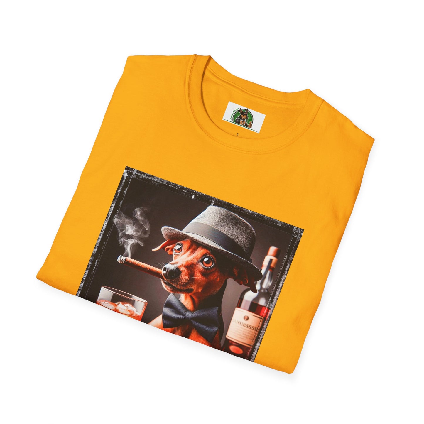 Min Pin T-Shirt cigars and whiskey