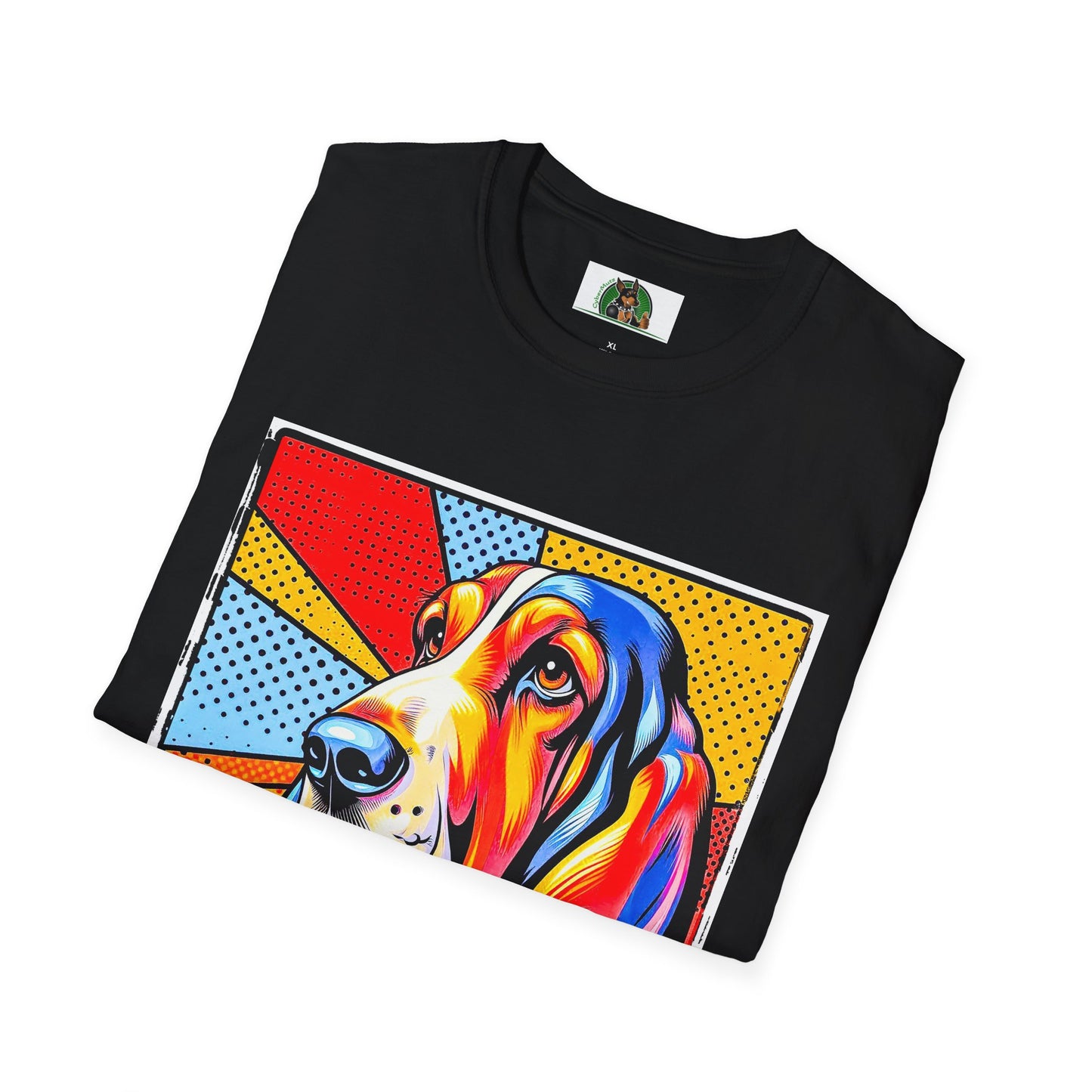 Basset Hound Profile Pop Art Pic T-Shirt Printify