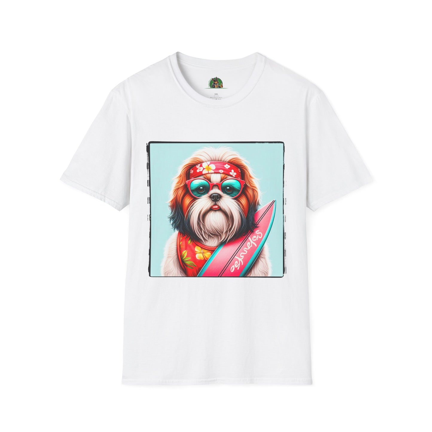 Shih Tzu surfer shirt T-Shirt Printify XS White